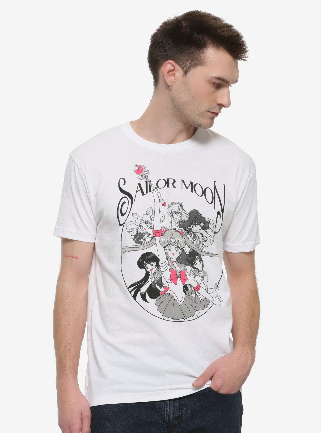 Sailor Moon Sailor Soldier Group T-Shirt, WHITE, hi-res