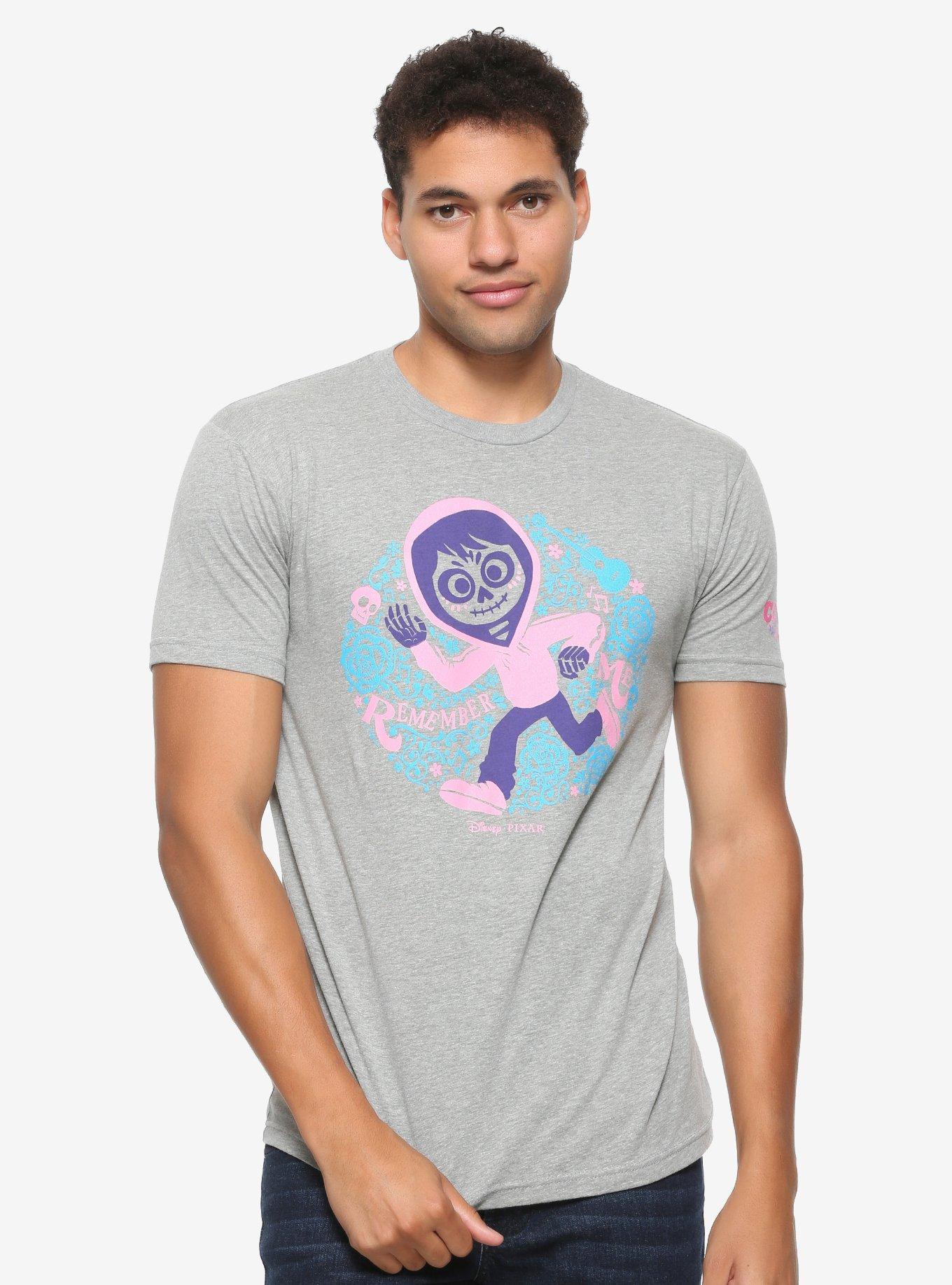 Disney Pixar Coco Remember Me Waving T-Shirt - BoxLunch Exclusive, GREY, hi-res