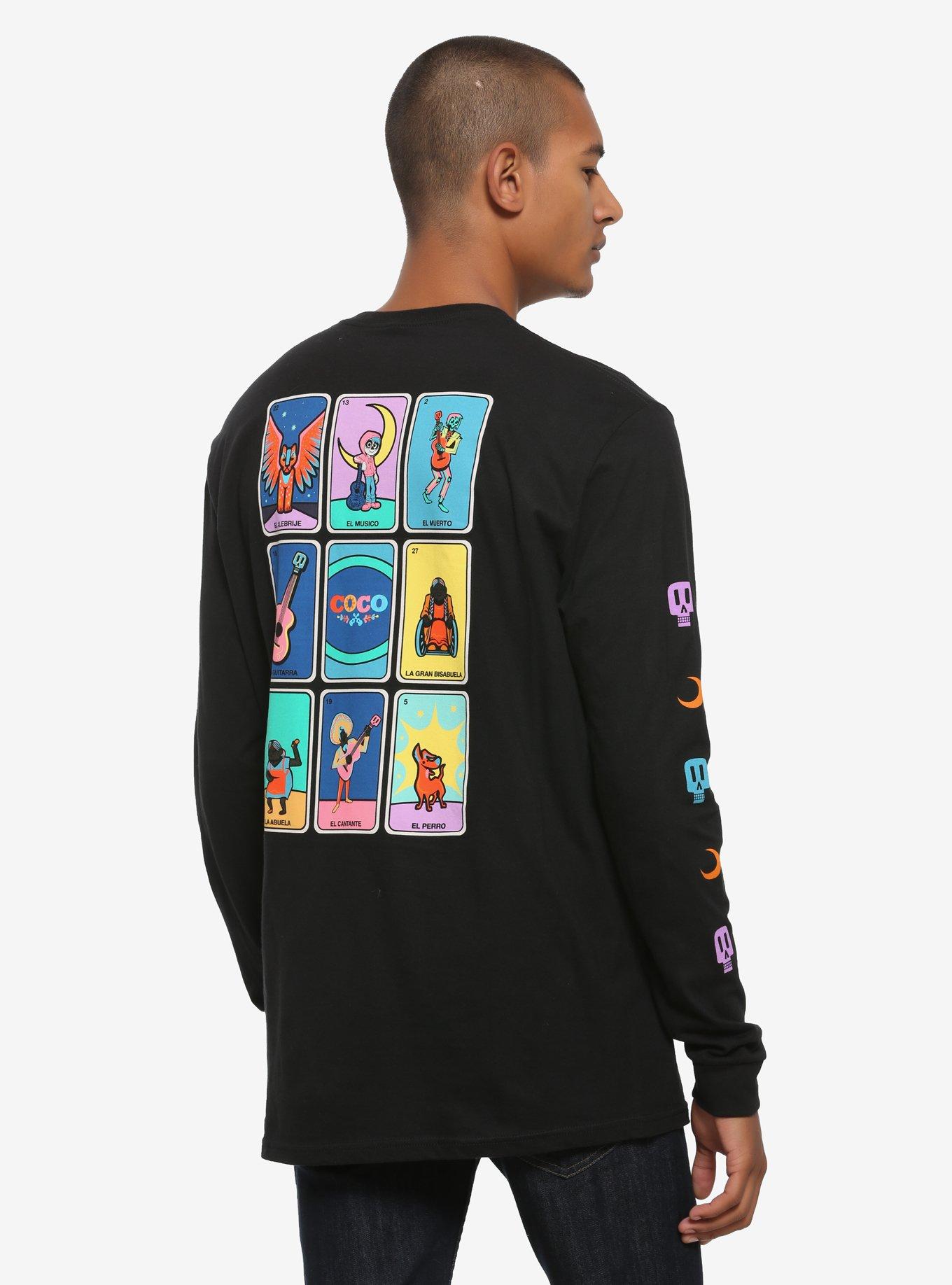 Disney Pixar Coco Loteria Long Sleeve T-Shirt, BLACK, hi-res