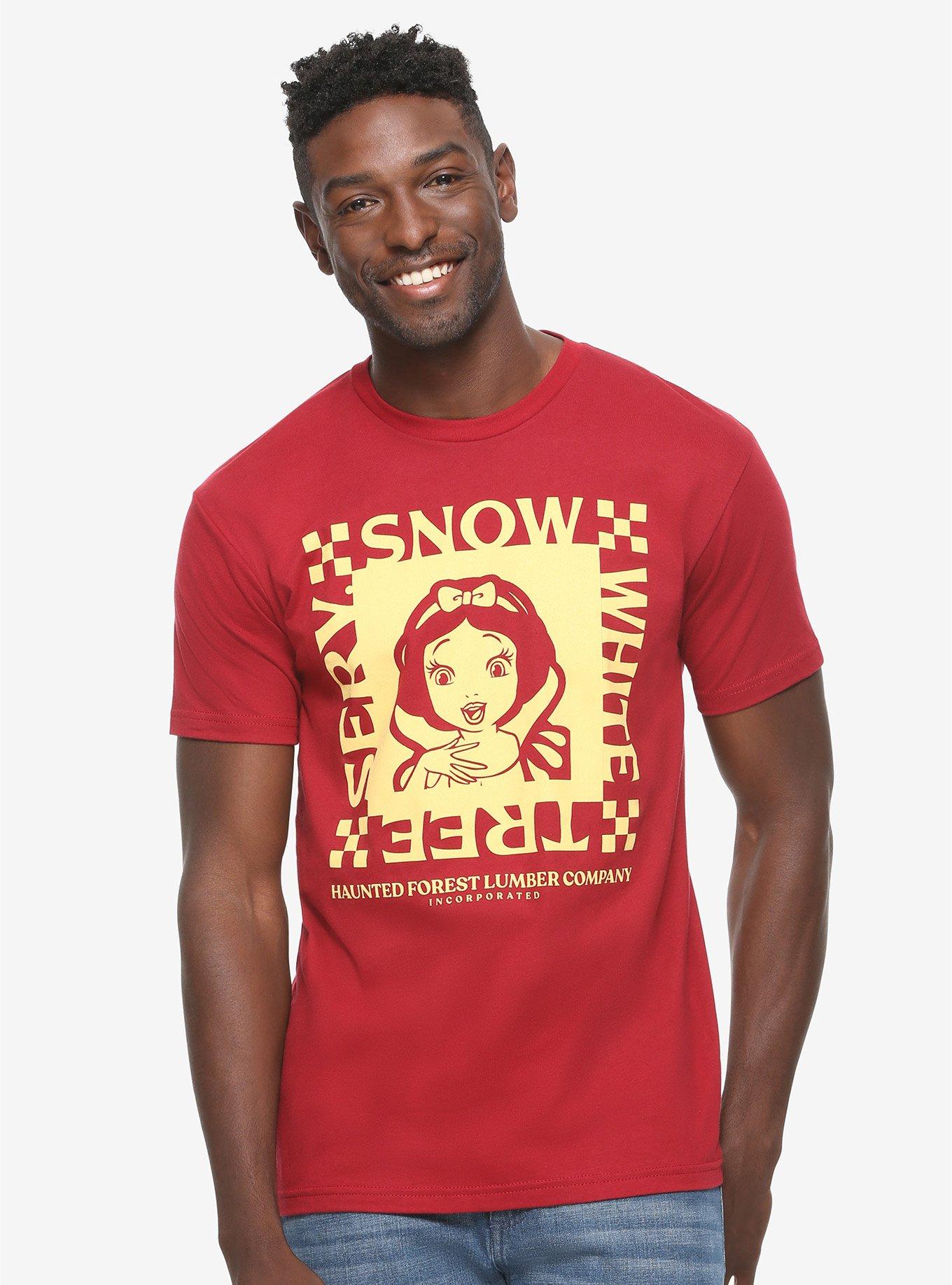 Disney Snow White and the Seven Dwarfs Haunted Forest Lumber Company T-Shirt - BoxLunch Exclusive, RED, hi-res
