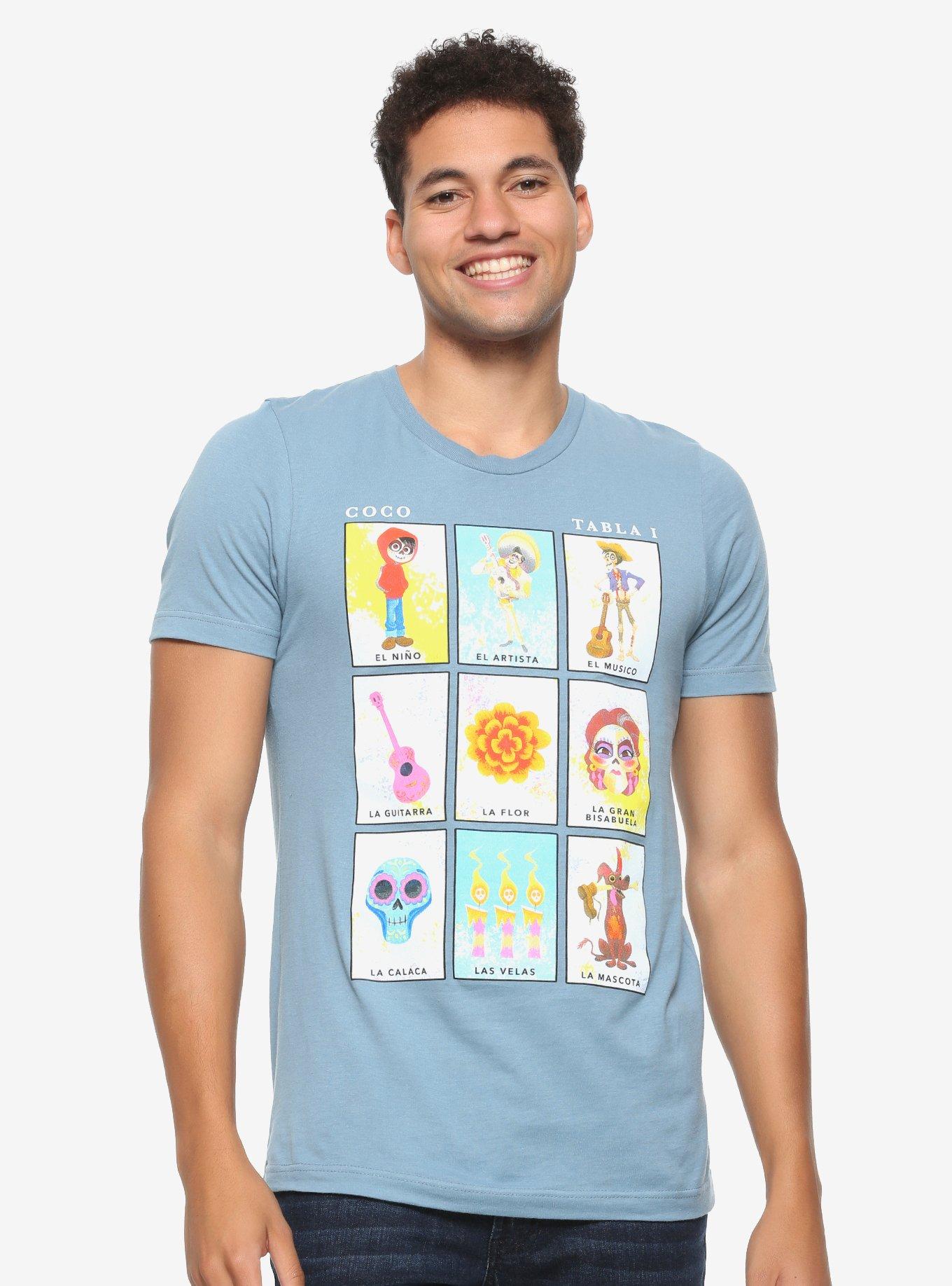 Disney Pixar Coco Loteria T-Shirt - BoxLunch Exclusive, BLUE, hi-res