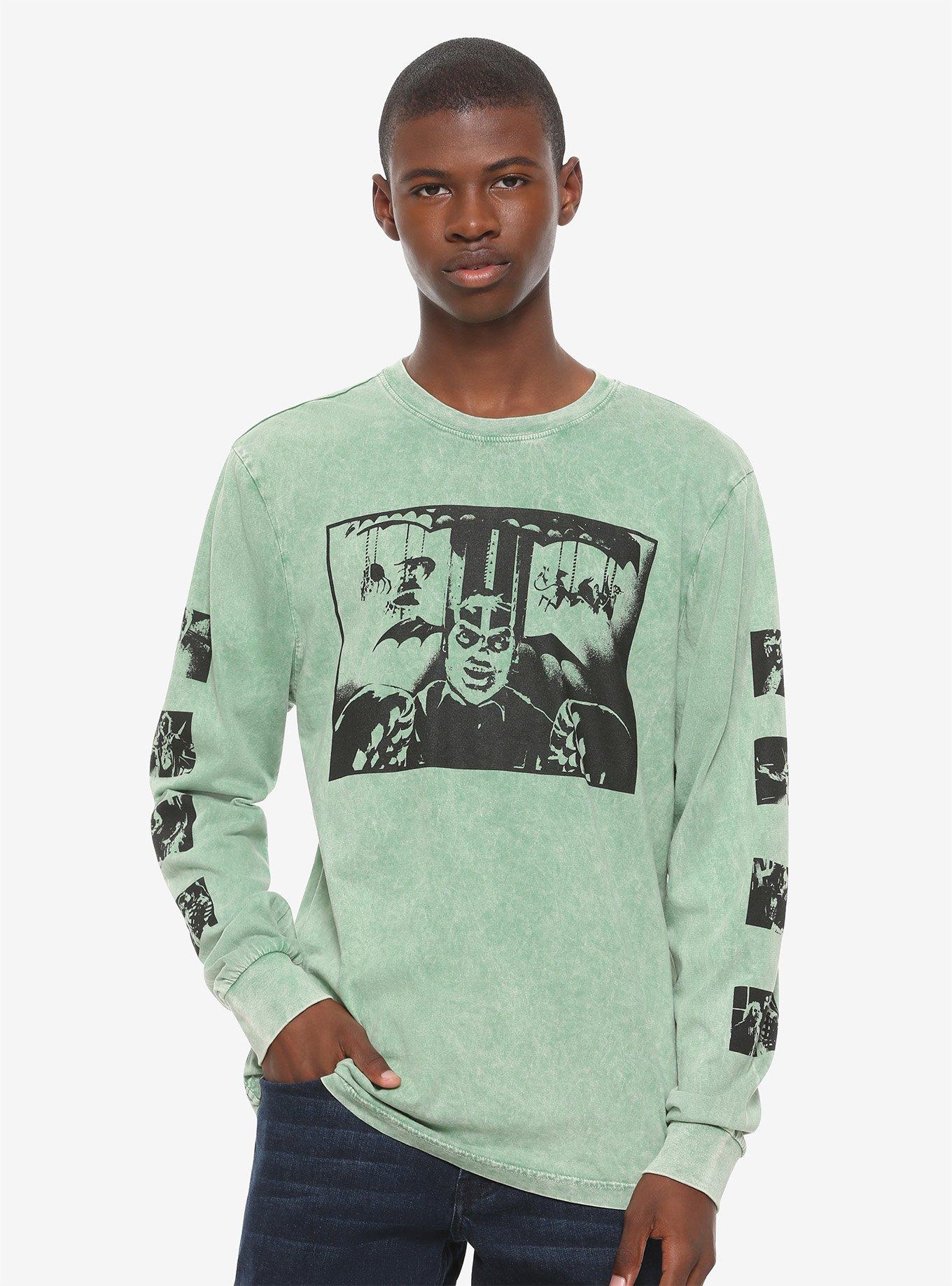 Beetlejuice Photo Green Snow Wash Long-Sleeve T-Shirt, BLACK, hi-res