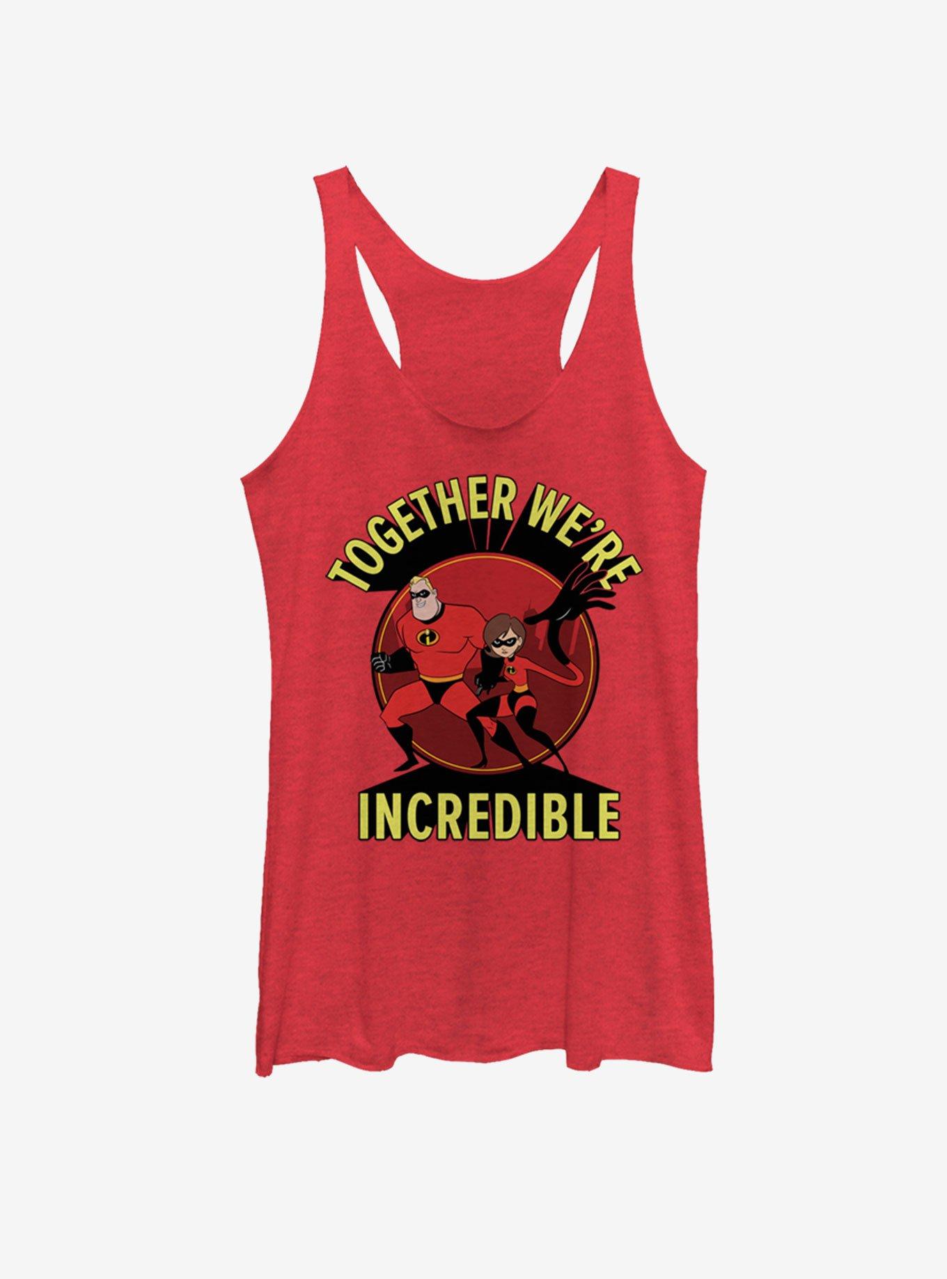 Disney Pixar The Incredibles Together We're Incredible Girls Tank, RED HTR, hi-res