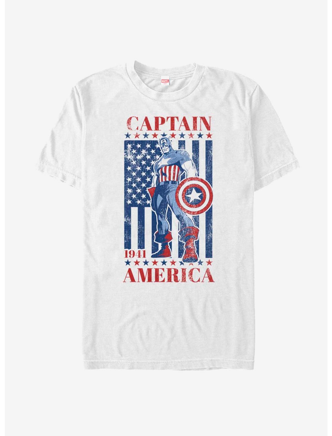 Marvel Captain America T-Shirt, WHITE, hi-res