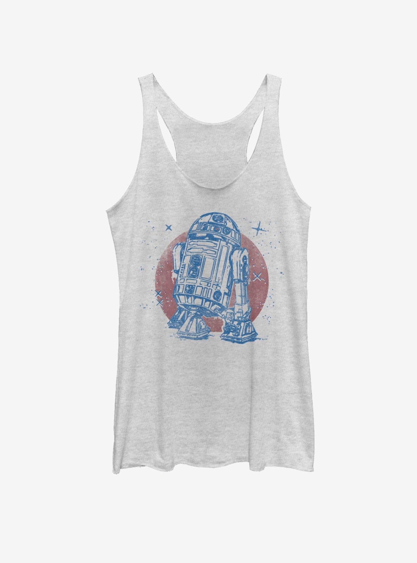 Star Wars Bright R2-D2 Girls Tank, WHITE HTR, hi-res