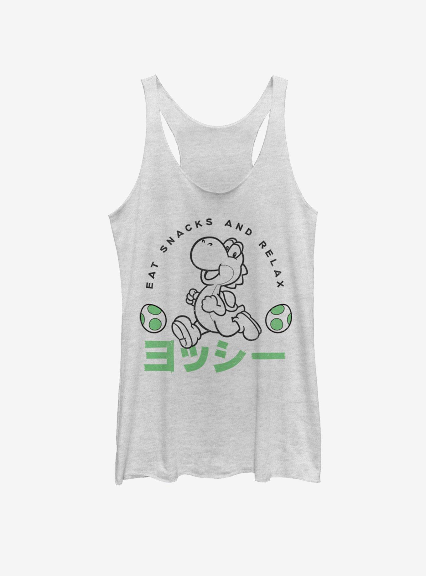 Nintendo Yosshi Girls Tank, WHITE HTR, hi-res