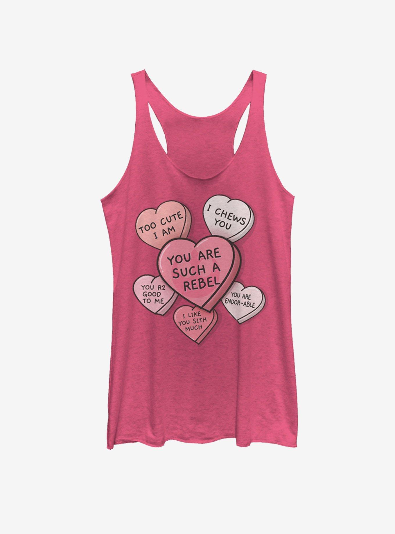 Star Wars Candy Hearts Girls Tank, PINK HTR, hi-res