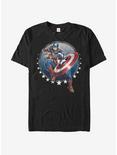 Marvel Captain America Captain Toss T-Shirt, BLACK, hi-res