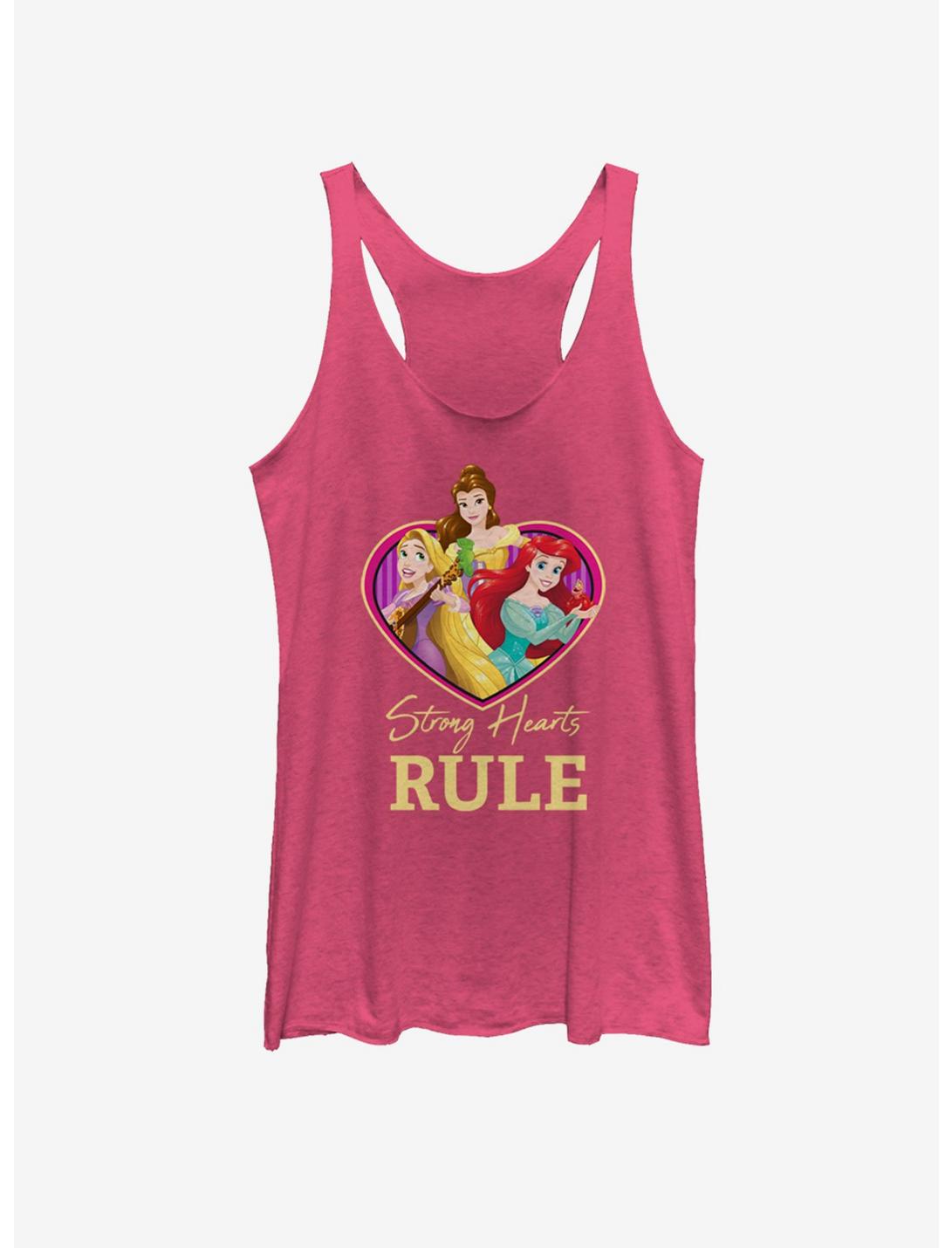 Disney Princesses Strong Hearts Rule Girls Tank, PINK HTR, hi-res