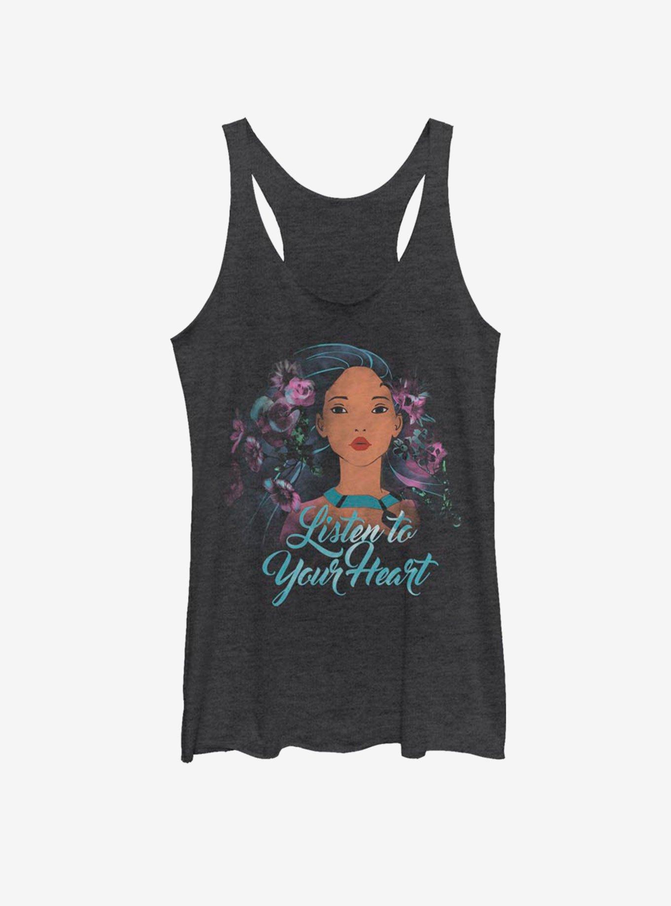 Disney Pocahontas Flower Pocahontas Girls Tank, BLK HTR, hi-res