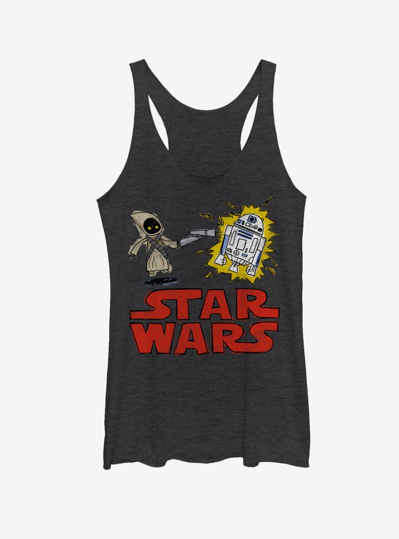 Star Wars Face It Girls Tank, BLK HTR, hi-res