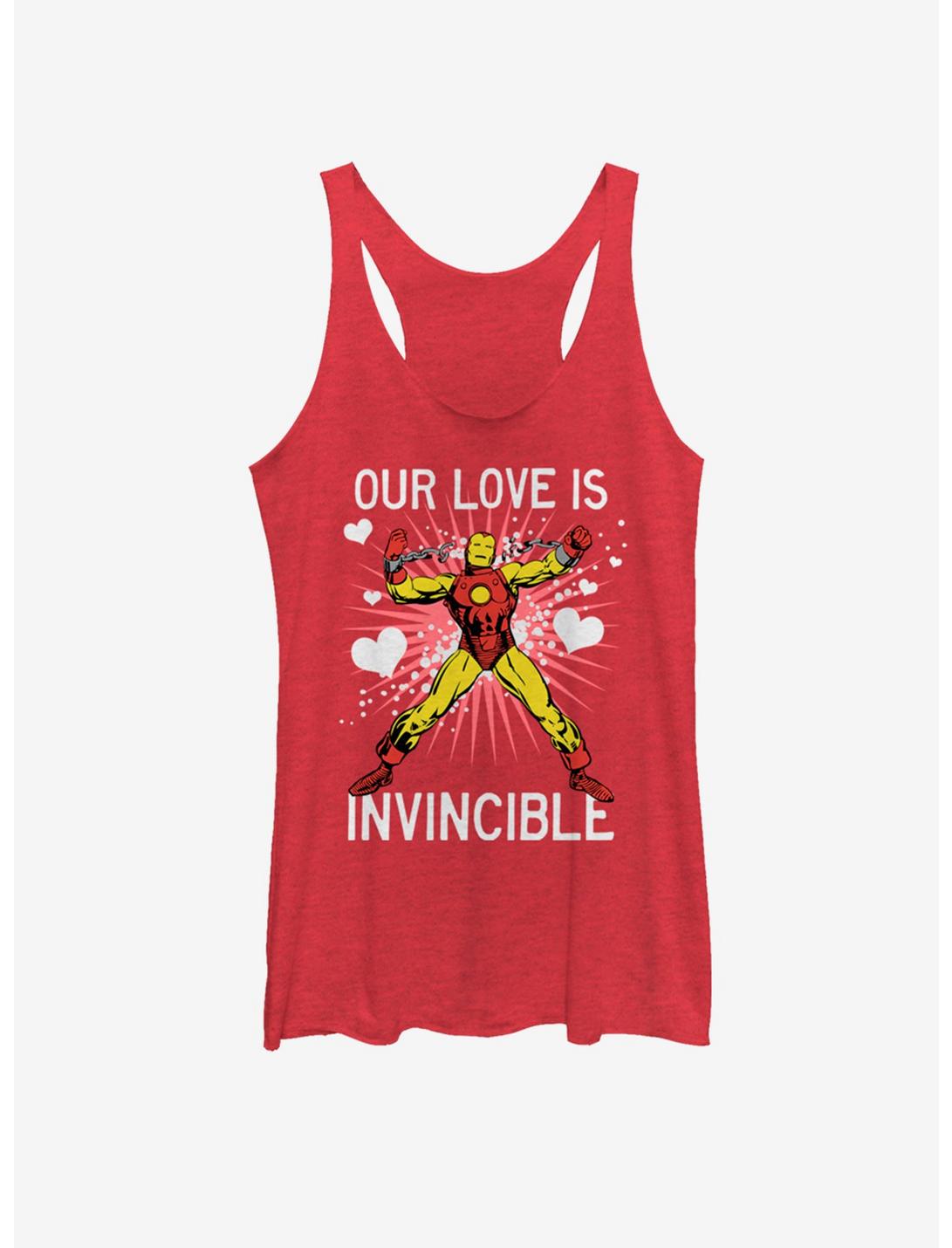 Marvel Iron Man Invincible Love Girls Tank, RED HTR, hi-res