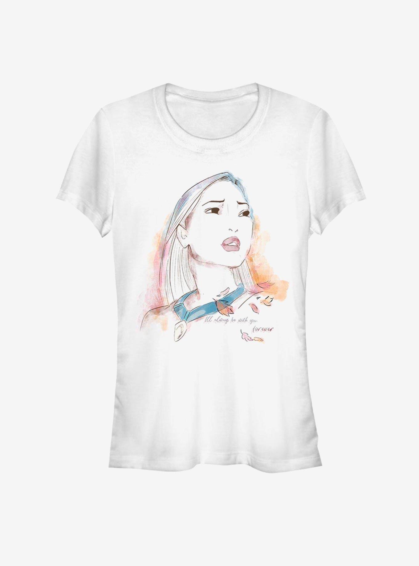 Disney Pocahontas Watercolor Pocahontas Girls T-Shirt, WHITE, hi-res