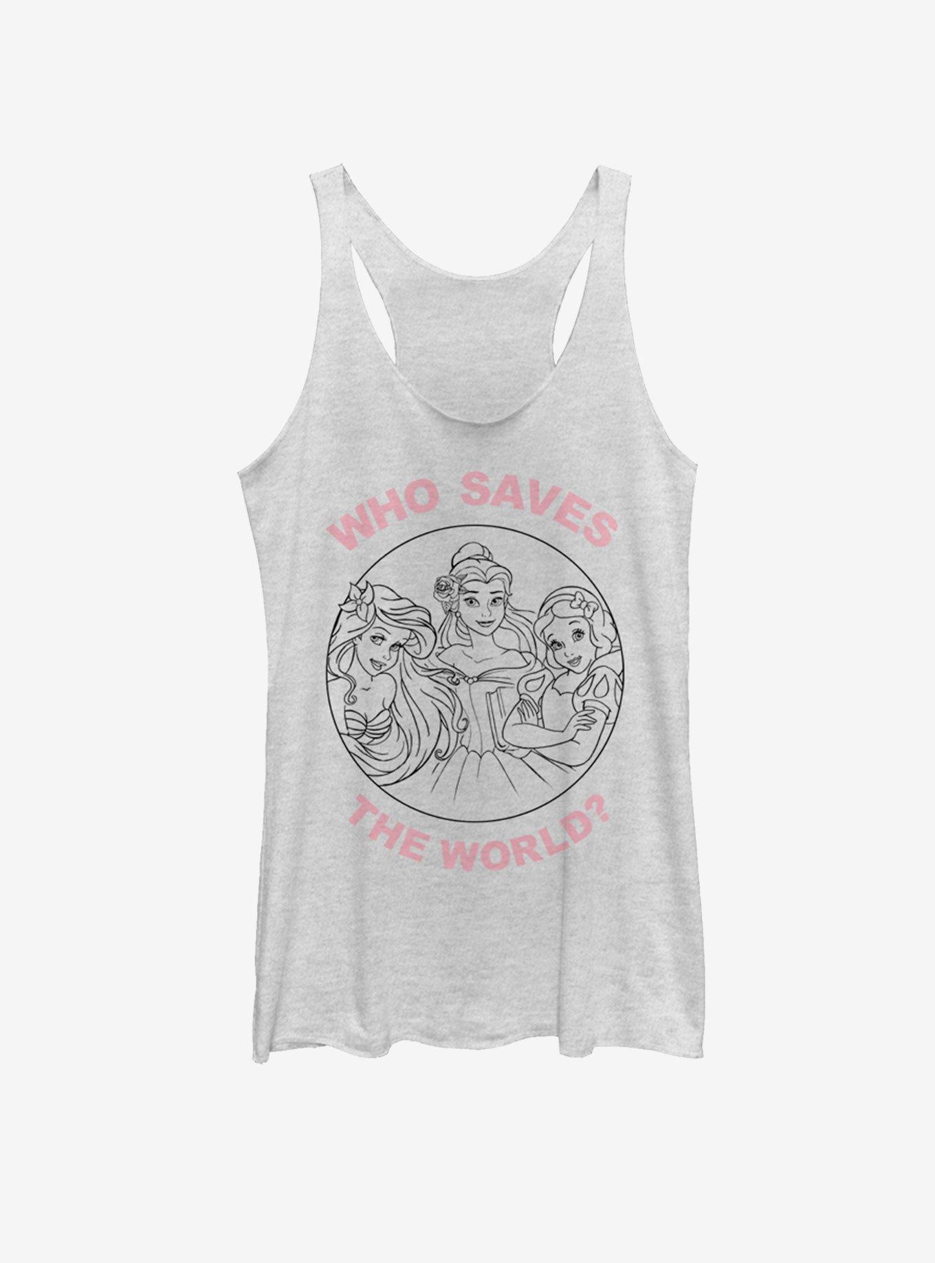 Disney Princesses Save the World Girls Tank, WHITE HTR, hi-res