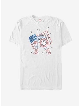 Marvel Captain America Neon Captain T-Shirt, WHITE, hi-res