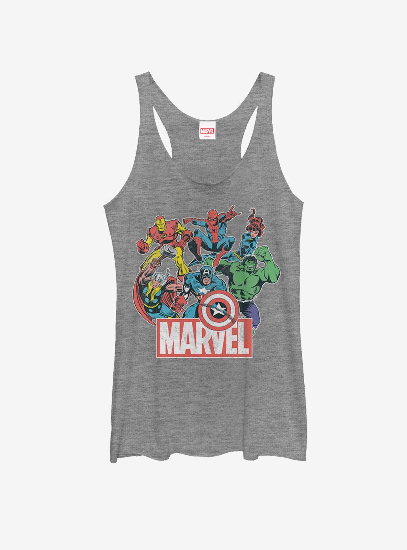 Marvel Heroes of Today Girls Tank, GRAY HTR, hi-res