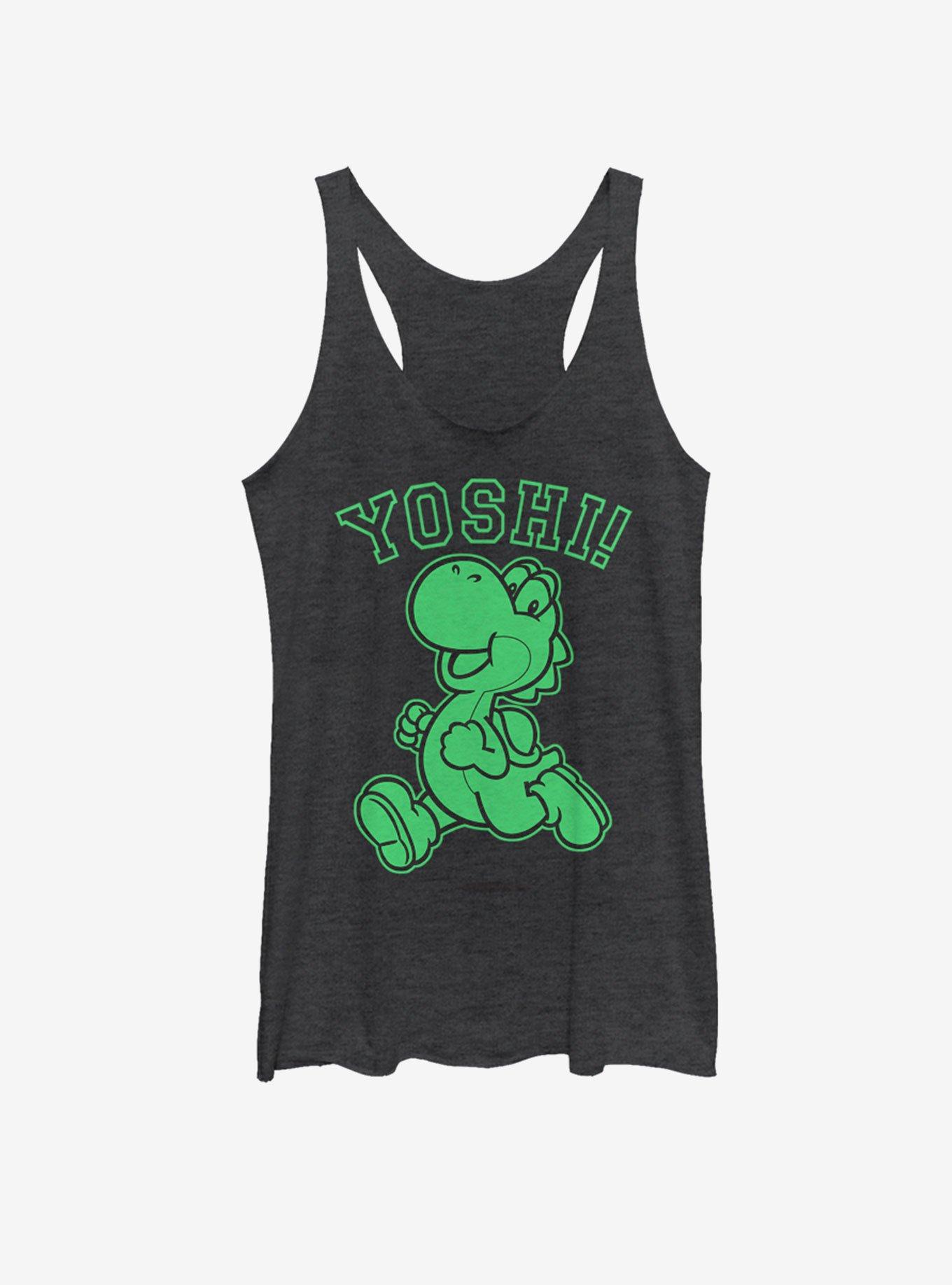 Nintendo Green Yoshi Girls Tank, BLK HTR, hi-res