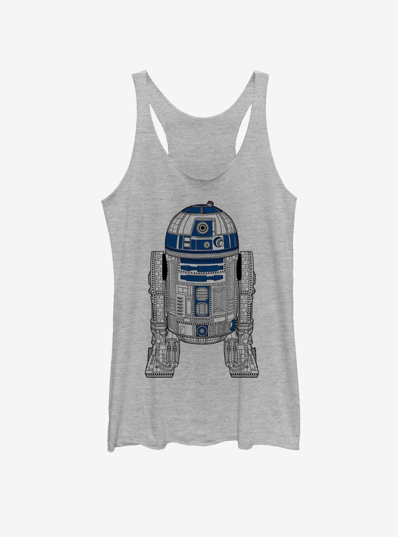 Star Wars Decorative R2-D2 Girls Tank, GRAY HTR, hi-res