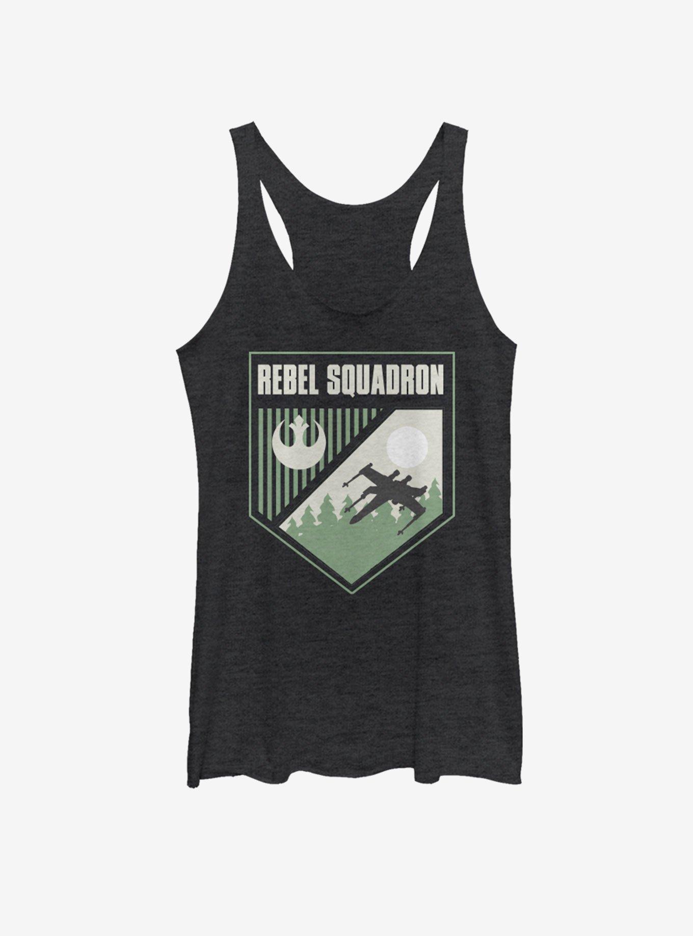 Star Wars Rebel Squad Shield Girls Tank, BLK HTR, hi-res