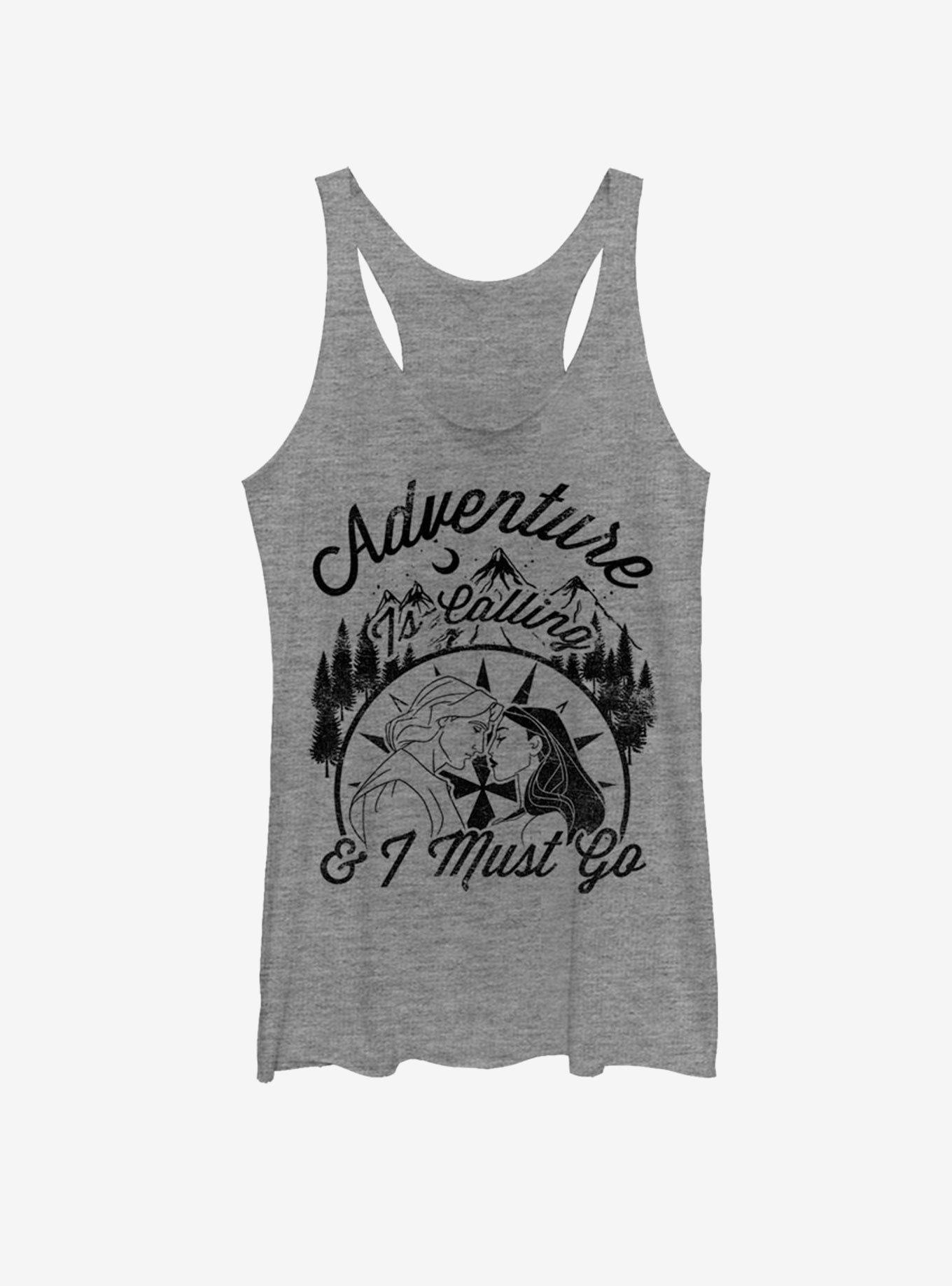 Disney Pocahontas Adventure Calls Poca Girls Tank, GRAY HTR, hi-res