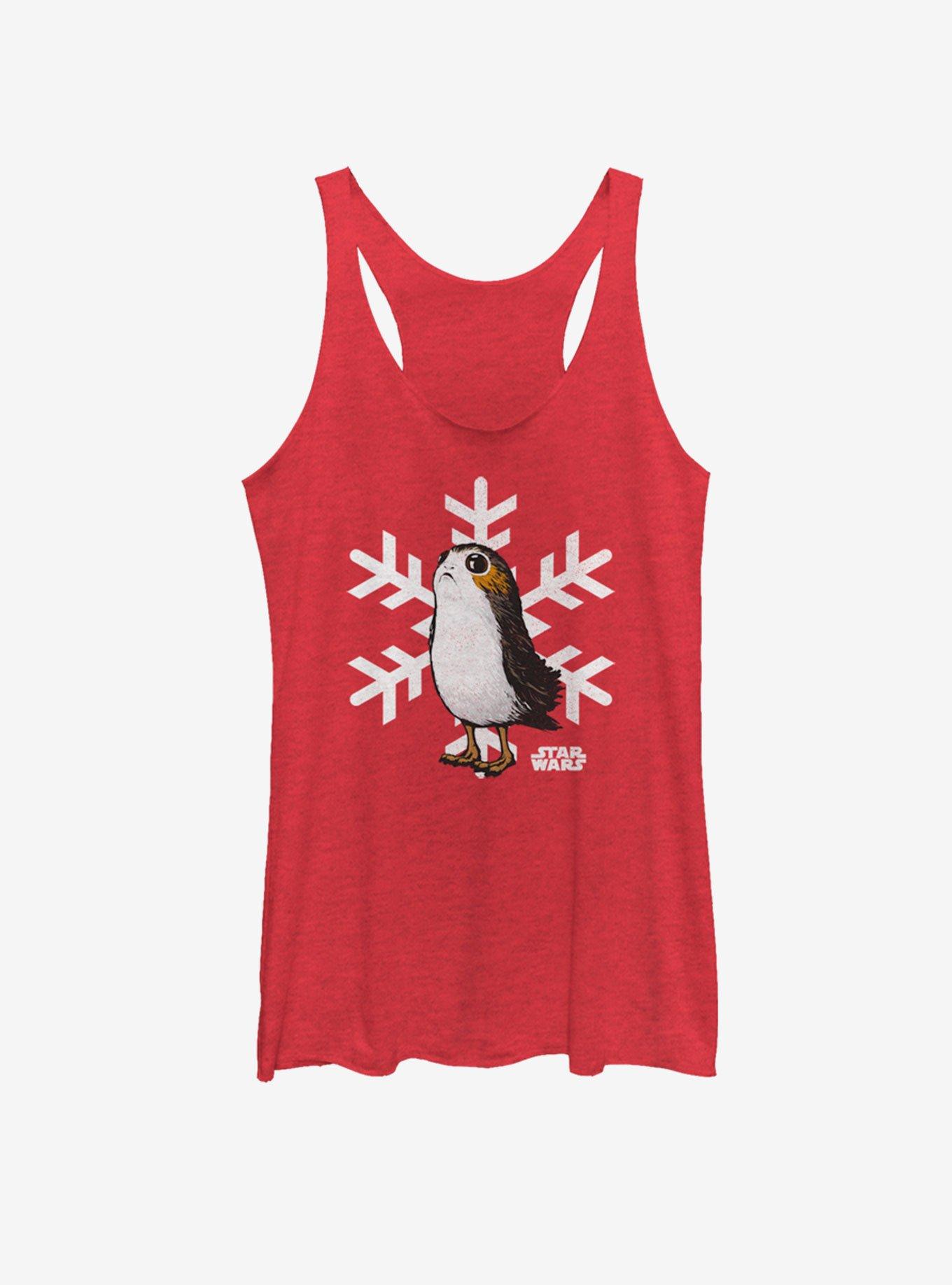 Star Wars Porg Snowflake Girls Tank, RED HTR, hi-res