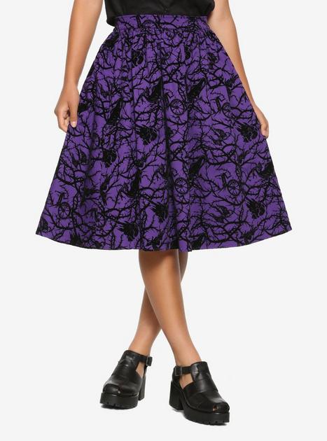 Disney Sleeping Beauty Maleficent Flocked Skirt | Hot Topic