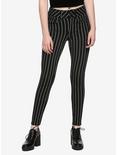 HT Denim Black & White Pinstripe Hi-Rise Super Skinny Jeans, STRIPE - WHITE, hi-res