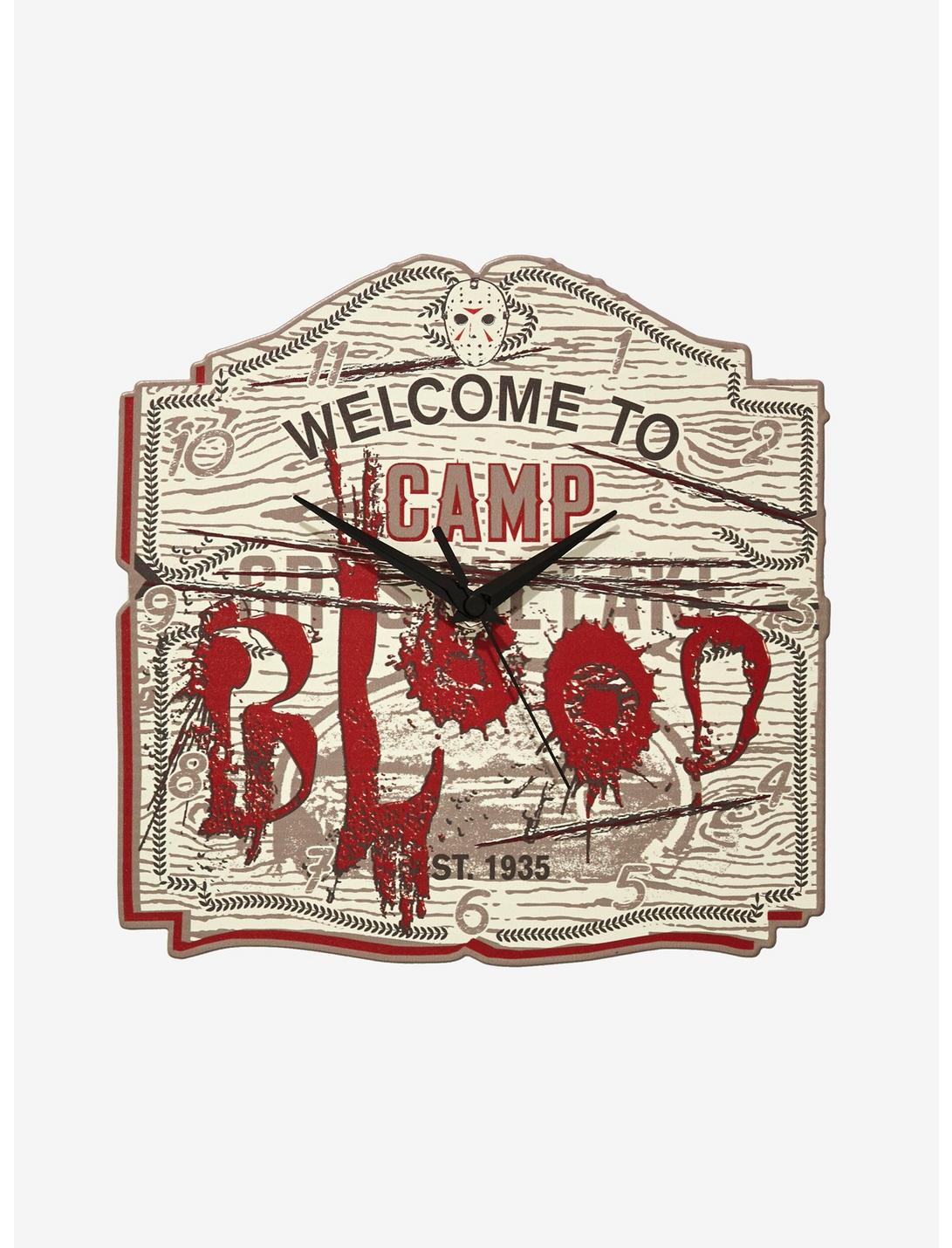 Friday The 13th Camp Blood Wall Clock, , hi-res