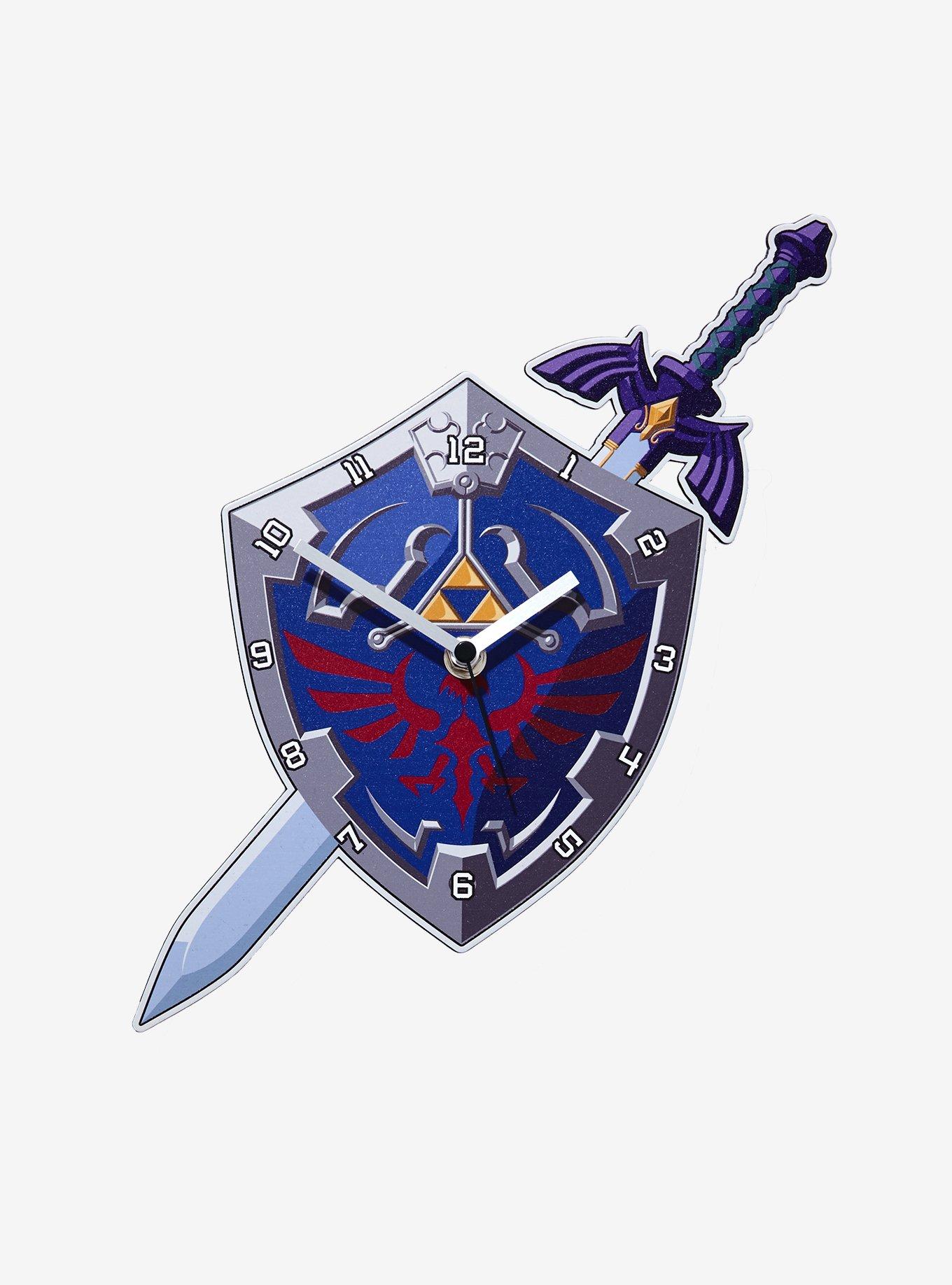 The Legend Of Zelda Hylian Shield & Master Sword Wall Clock, , hi-res