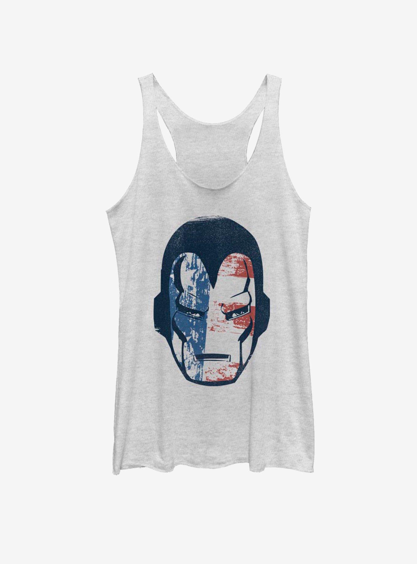 Marvel Iron Man Iron Man Americana Girls Tank, WHITE HTR, hi-res