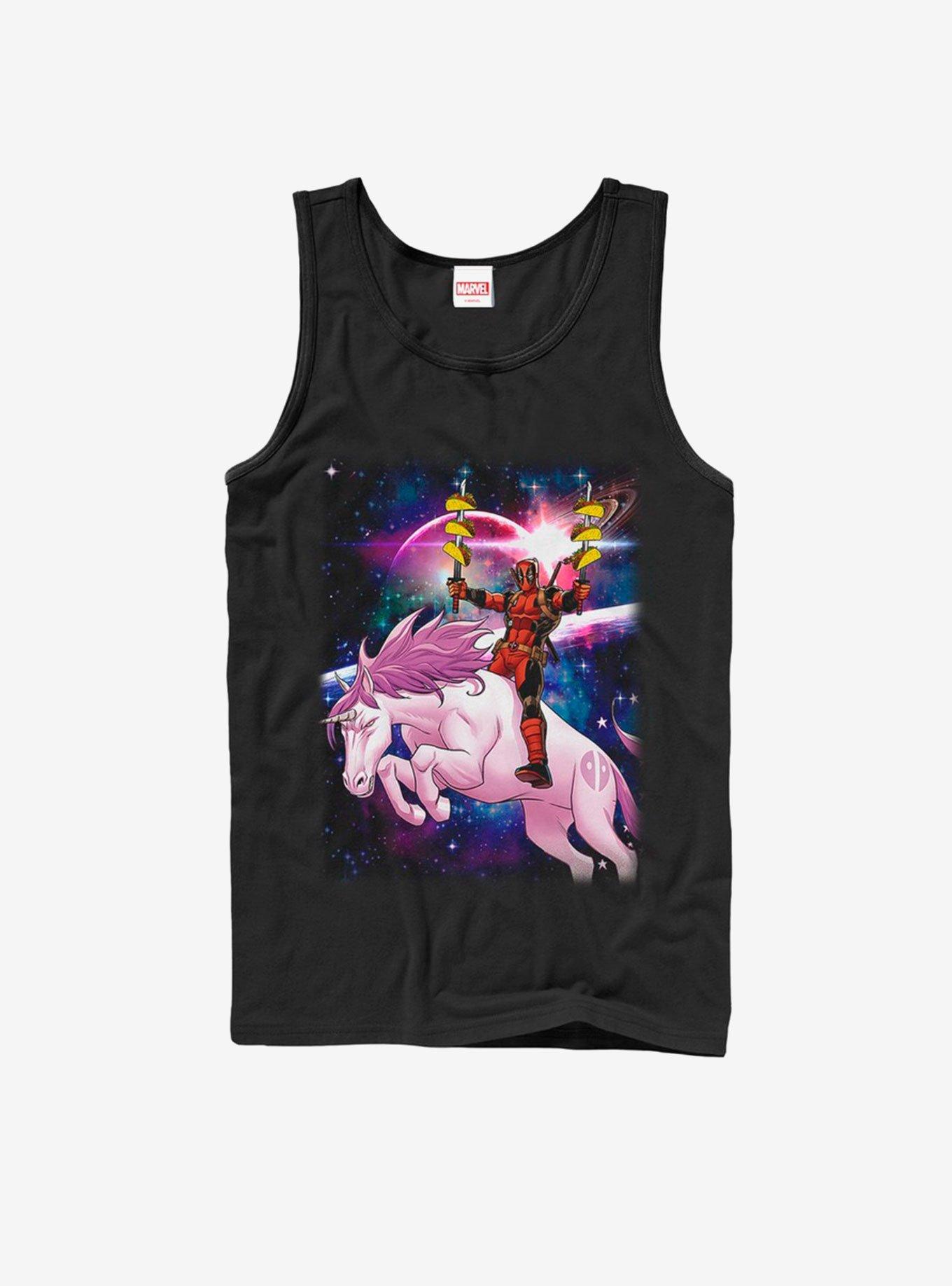 Marvel Deadpool Taco Unicorn Tank, BLACK, hi-res