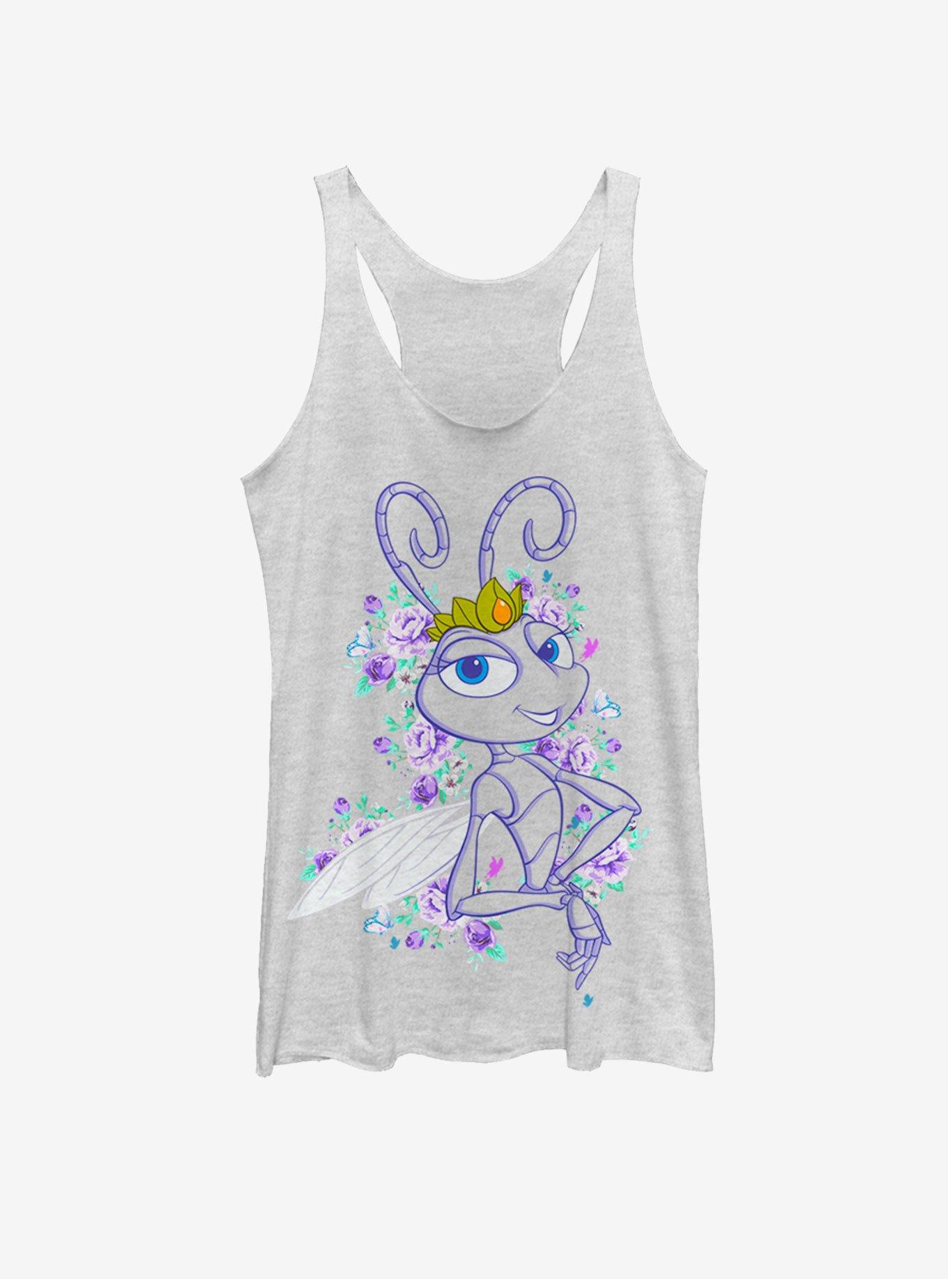 Disney Pixar A Bug's Life Queen Ant Girls Tank, WHITE HTR, hi-res