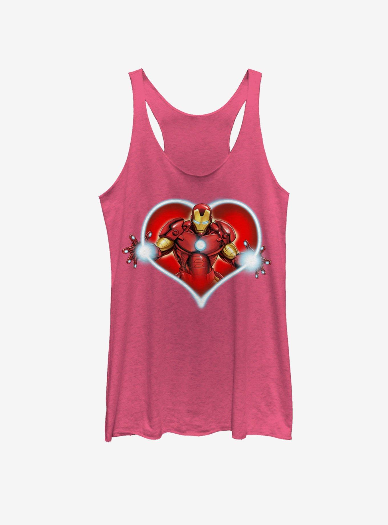 Marvel Iron Man Iron Heart Blast Girls Tank, PINK HTR, hi-res