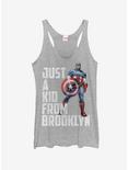 Marvel Captain America Captain From Brooklyn Girls Tank, GRAY HTR, hi-res