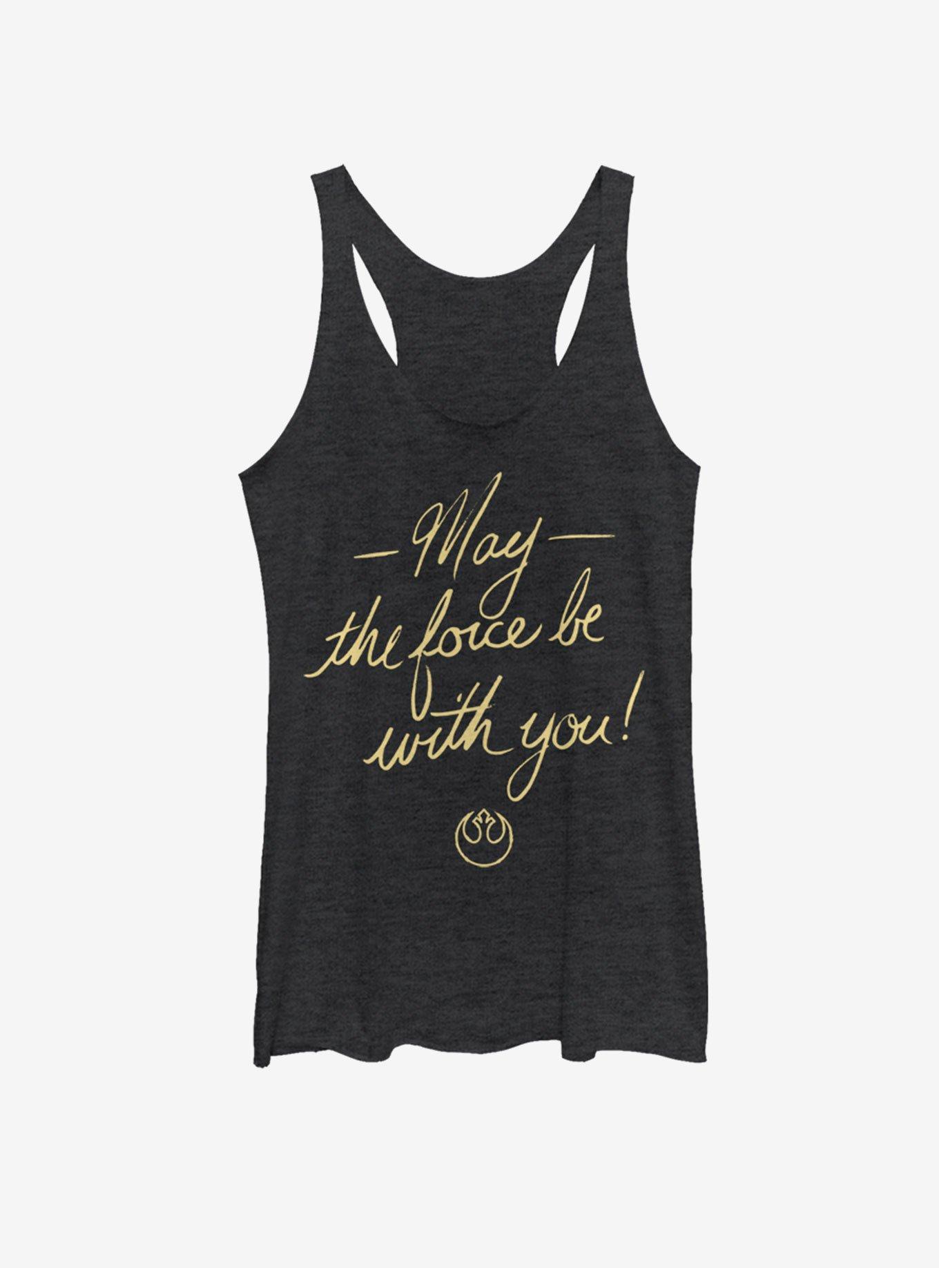 Star Wars The Force Script Girls Tank, BLK HTR, hi-res