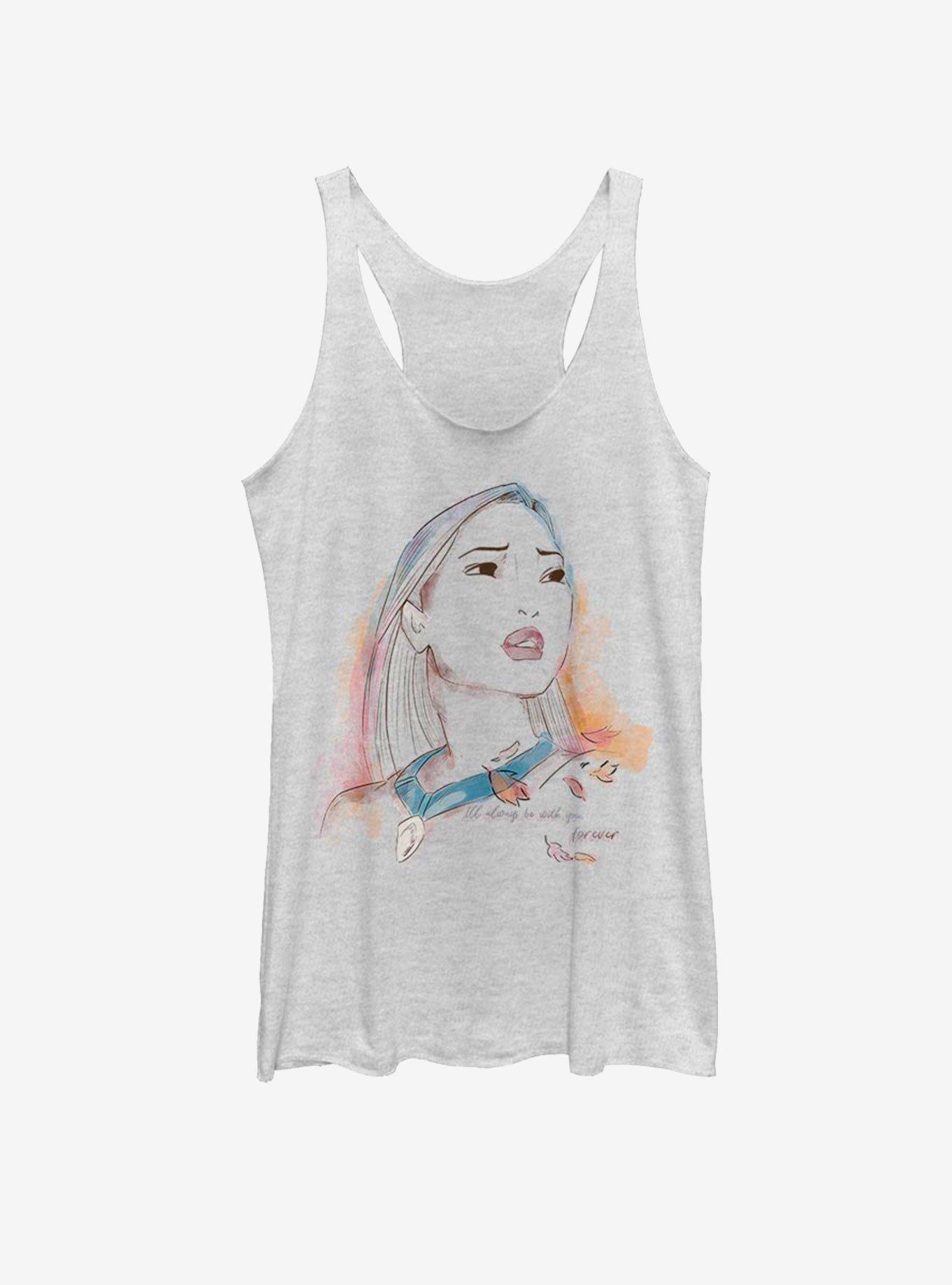 Disney Pocahontas Watercolor Pocahontas Girls Tank, WHITE HTR, hi-res