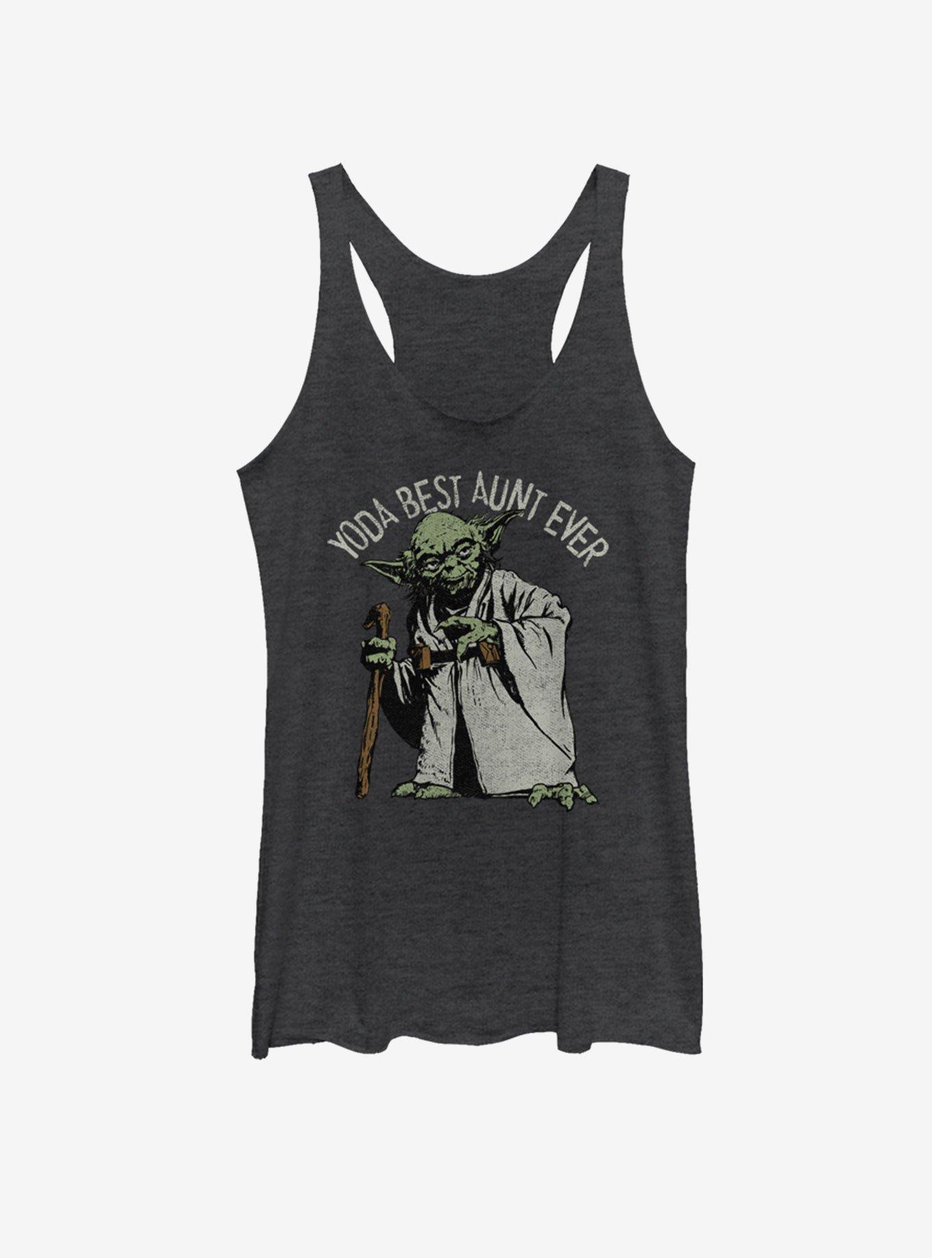 Star Wars Green Aunt Girls Tank, BLK HTR, hi-res