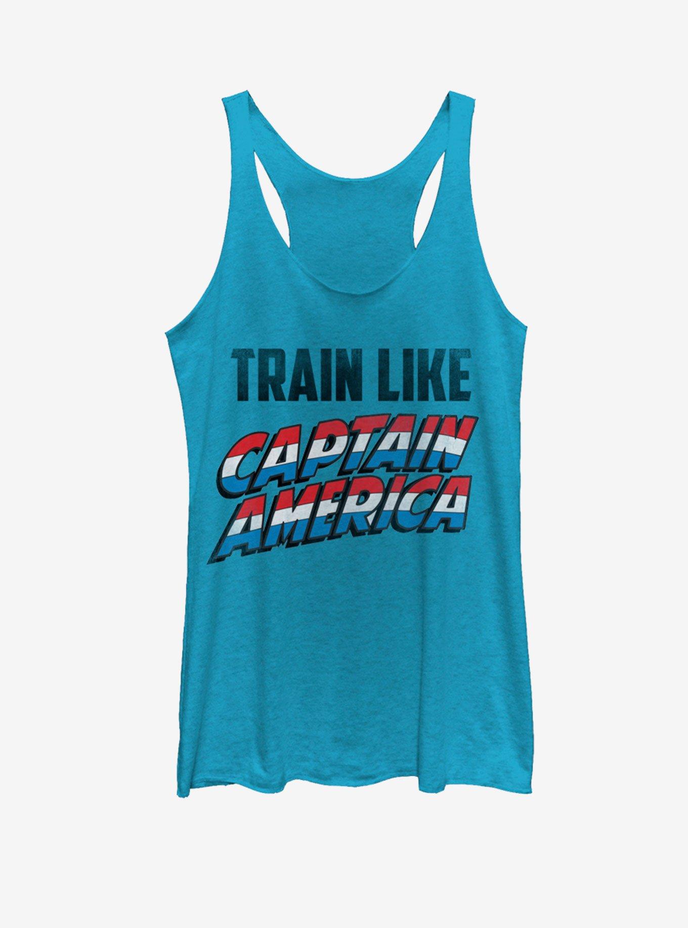 Marvel Captain America Train Like Girls Tank, TAHI BLUE, hi-res