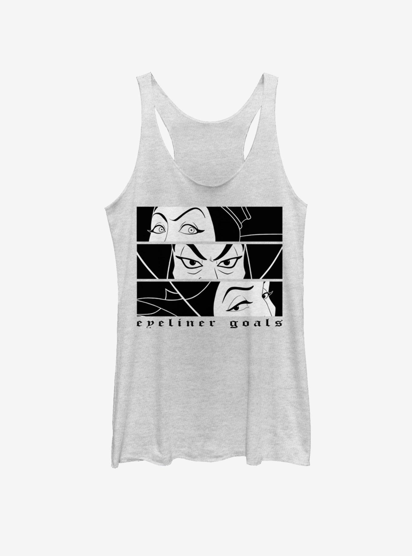 Disney Villains Villian Eyeliner Goals Girls Tank, WHITE HTR, hi-res