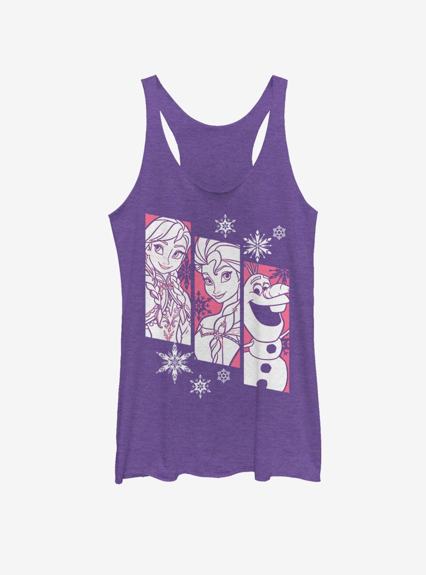 Disney Frozen Snow Trio Girls Tank, PUR HTR, hi-res