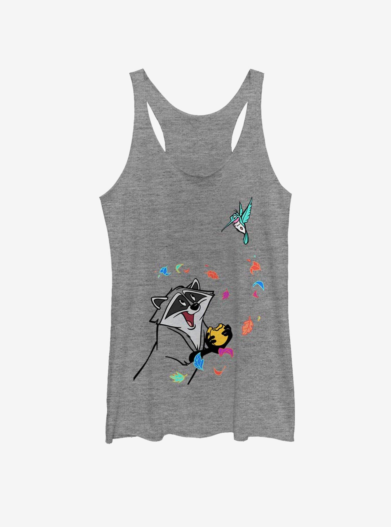 Disney Pocahontas Meeko and Flit Girls Tank, GRAY HTR, hi-res