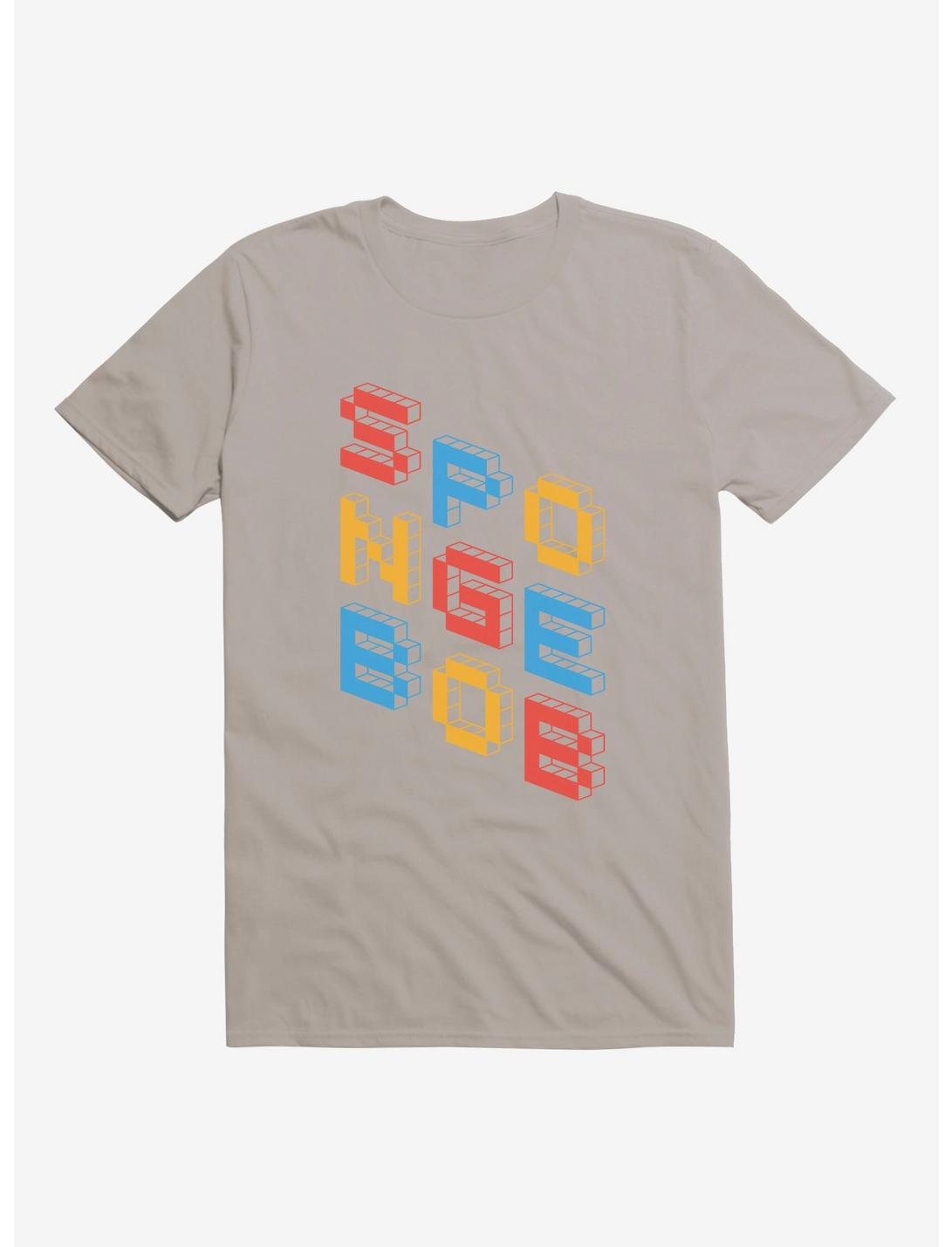 SpongeBob SquarePants Block Script SpongeBob T-Shirt, LIGHT GREY, hi-res