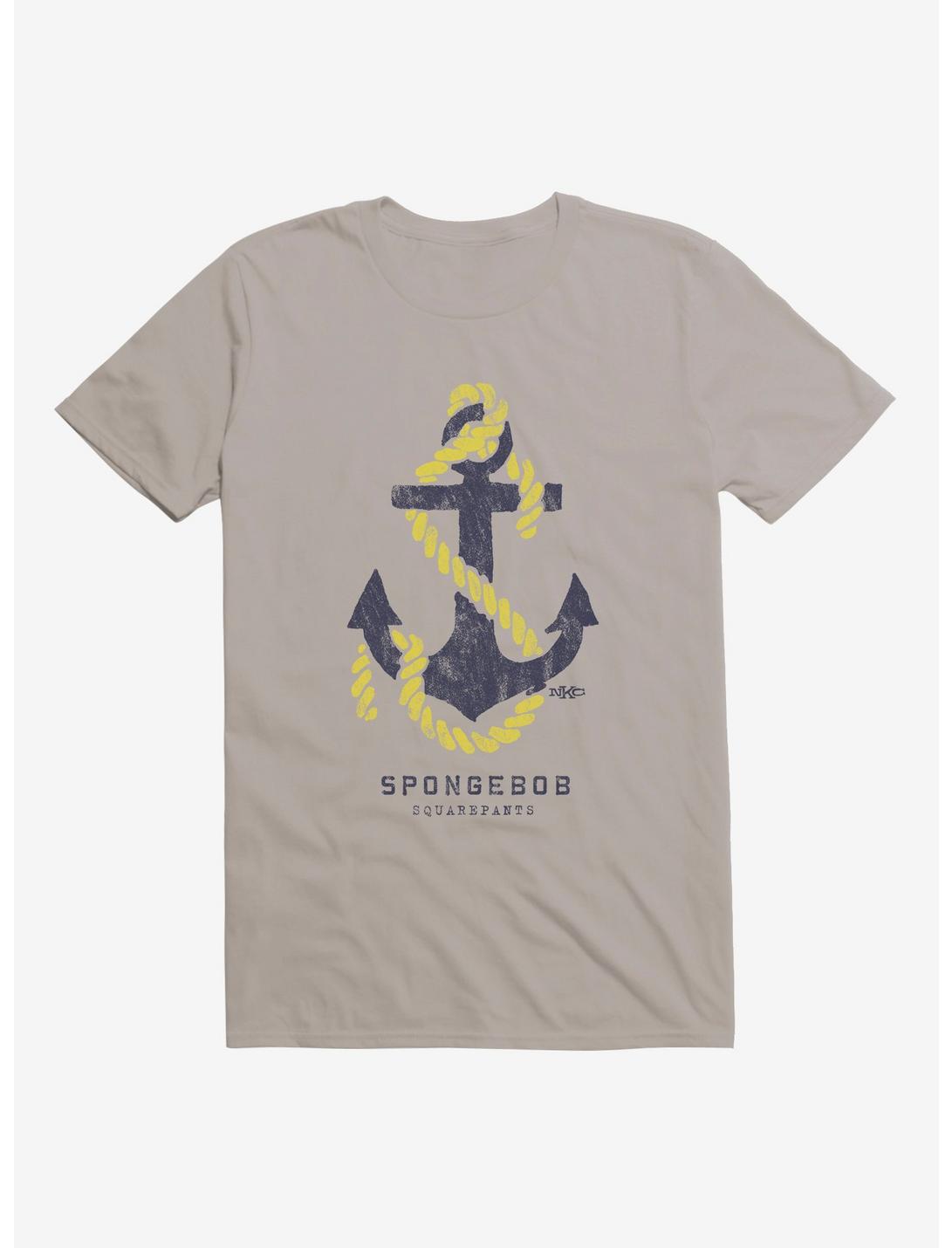 SpongeBob SquarePants Anchor Icon T-Shirt, LIGHT GREY, hi-res