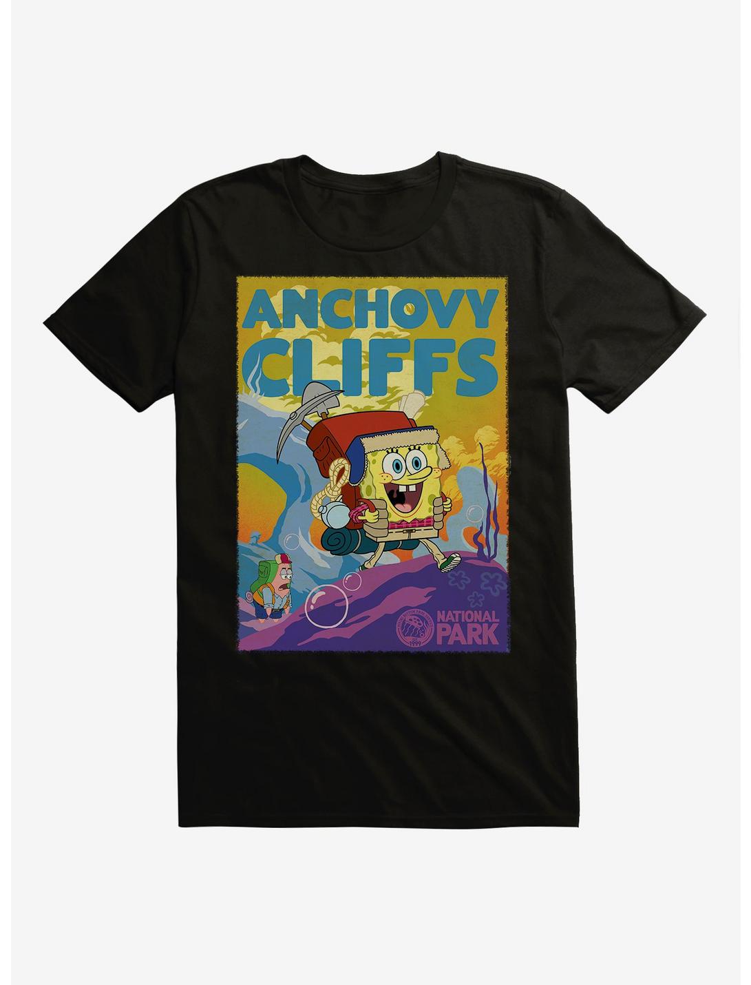 SpongeBob SquarePants Anchovy Cliffs Park T-Shirt, BLACK, hi-res
