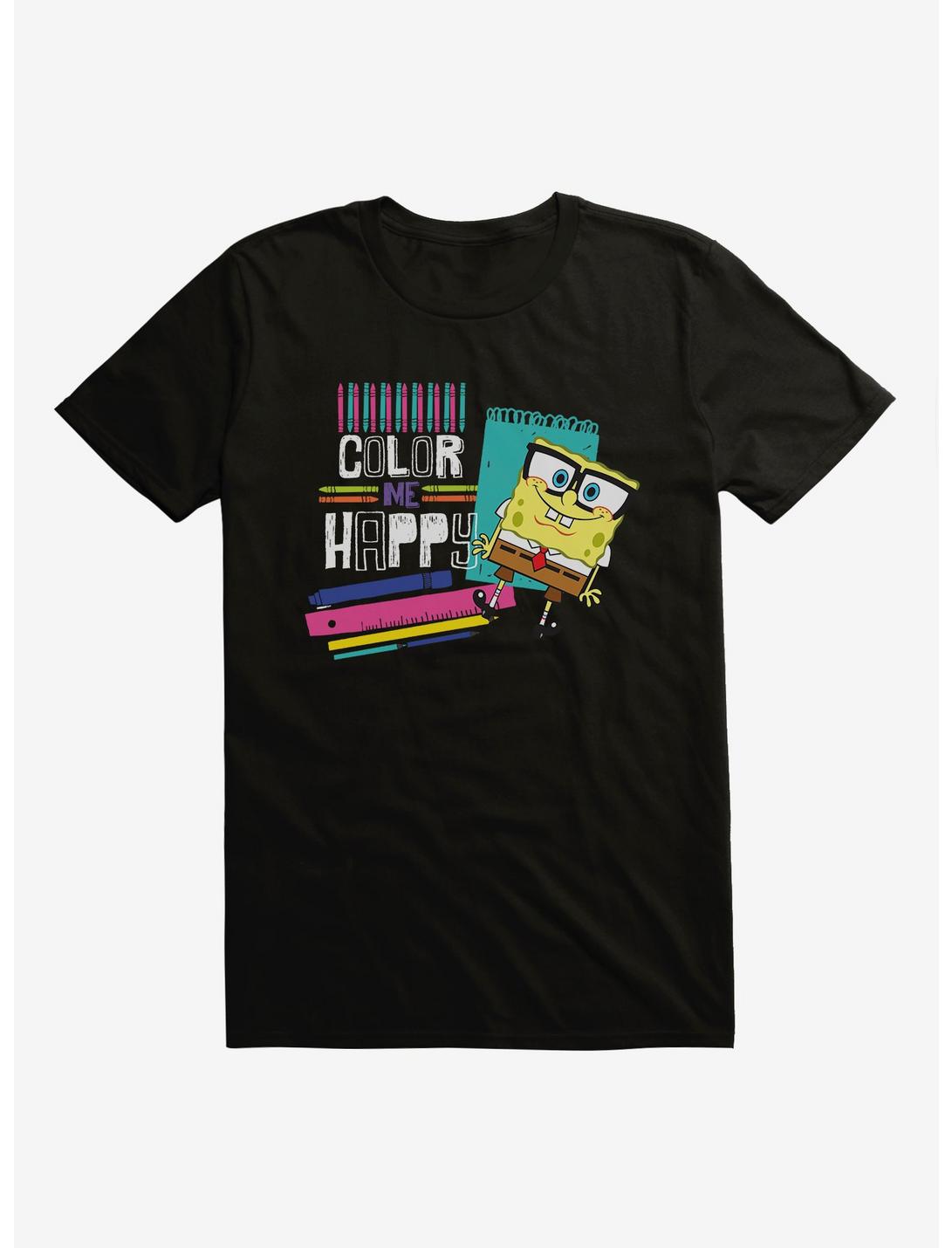 SpongeBob SquarePants Color Me Happy T-Shirt, BLACK, hi-res