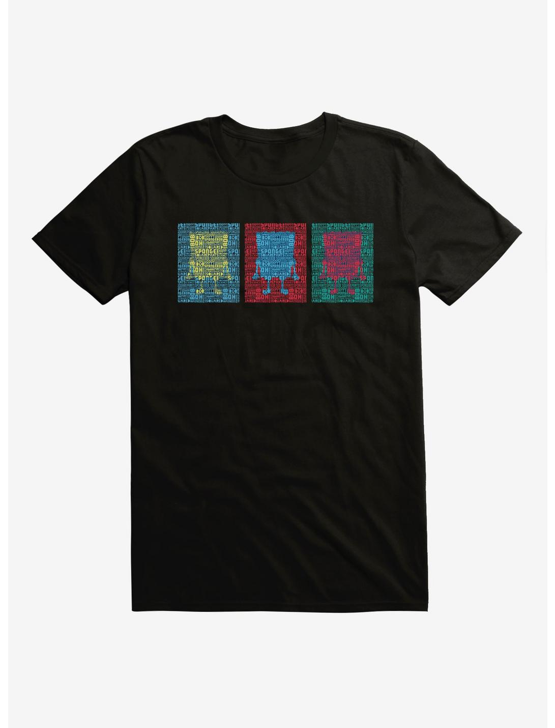 SpongeBob SquarePants Multicolor Silhouettes T-Shirt, BLACK, hi-res
