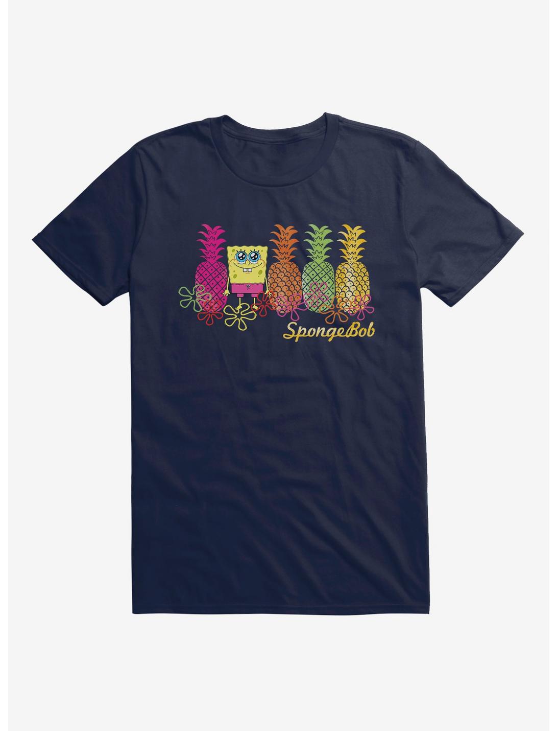 SpongeBob SquarePants Pineapple Lineup T-Shirt, MIDNIGHT NAVY, hi-res