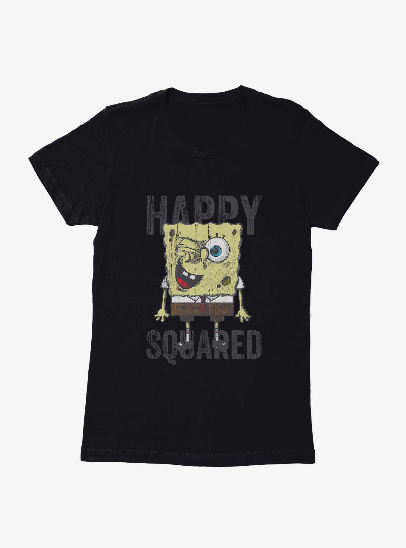 SpongeBob SquarePants Happy Squared Sponge Womens T-Shirt, , hi-res
