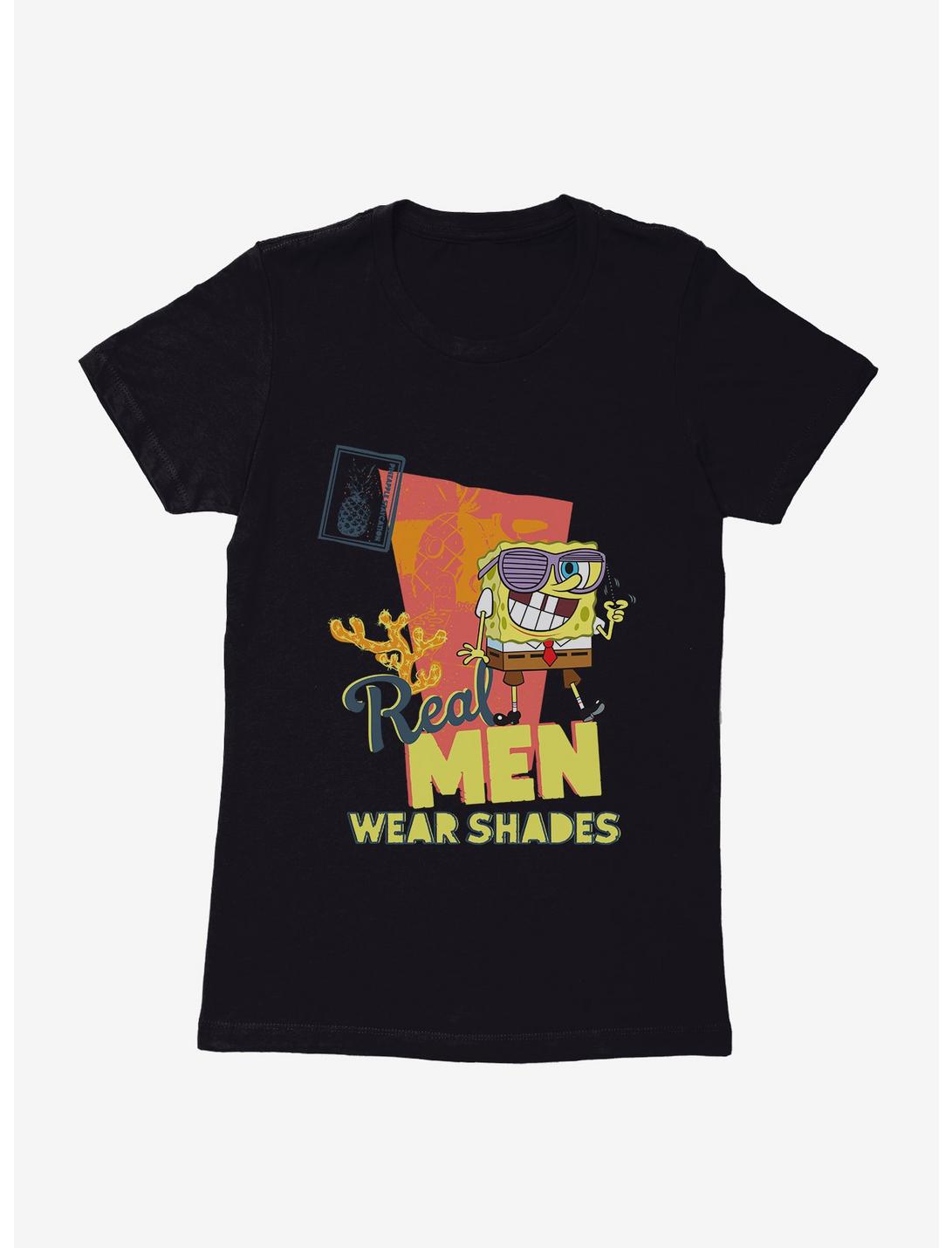 SpongeBob SquarePants Real Men Wear Shades Womens T-Shirt, , hi-res