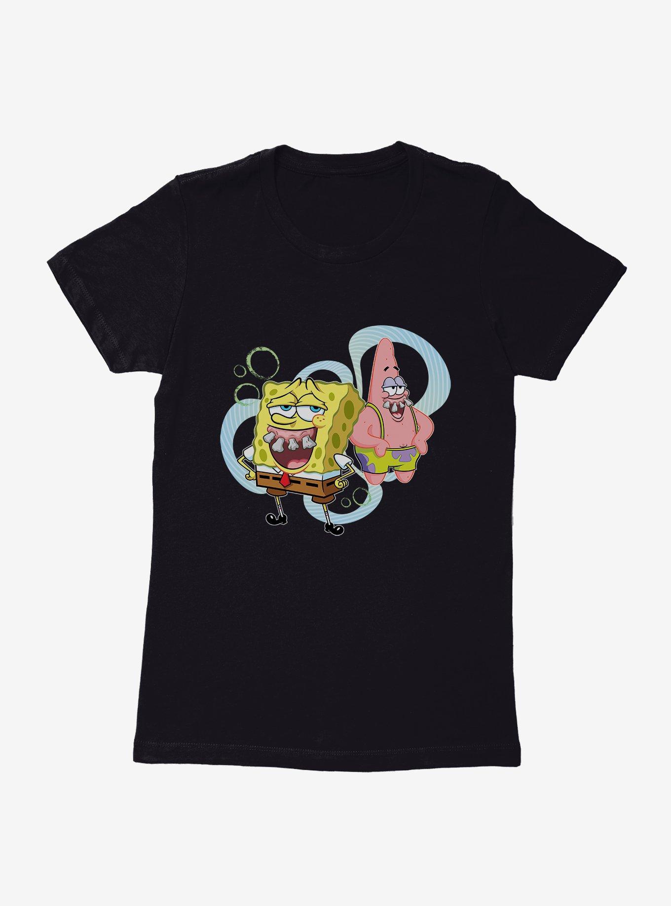 SpongeBob SquarePants Fake Teeth SpongeBob Patrick Womens T-Shirt ...